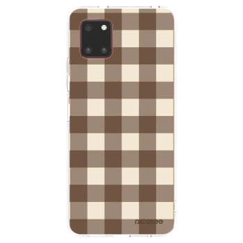 Picasee silikonový průhledný obal pro Samsung Galaxy Note 10 Lite N770F - Brown grid