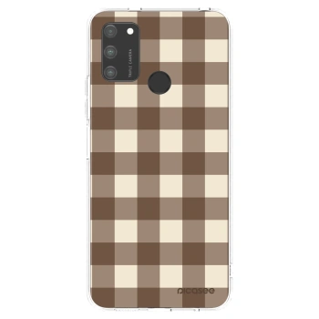 Obal pro Honor 9A - Brown grid