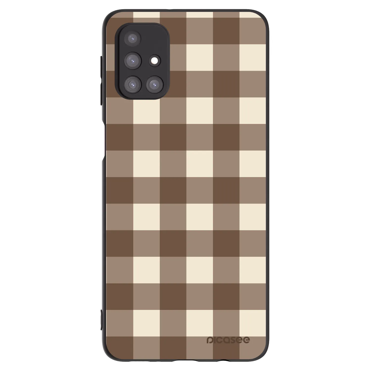 Picasee silikonový černý obal pro Samsung Galaxy M31s - Brown grid