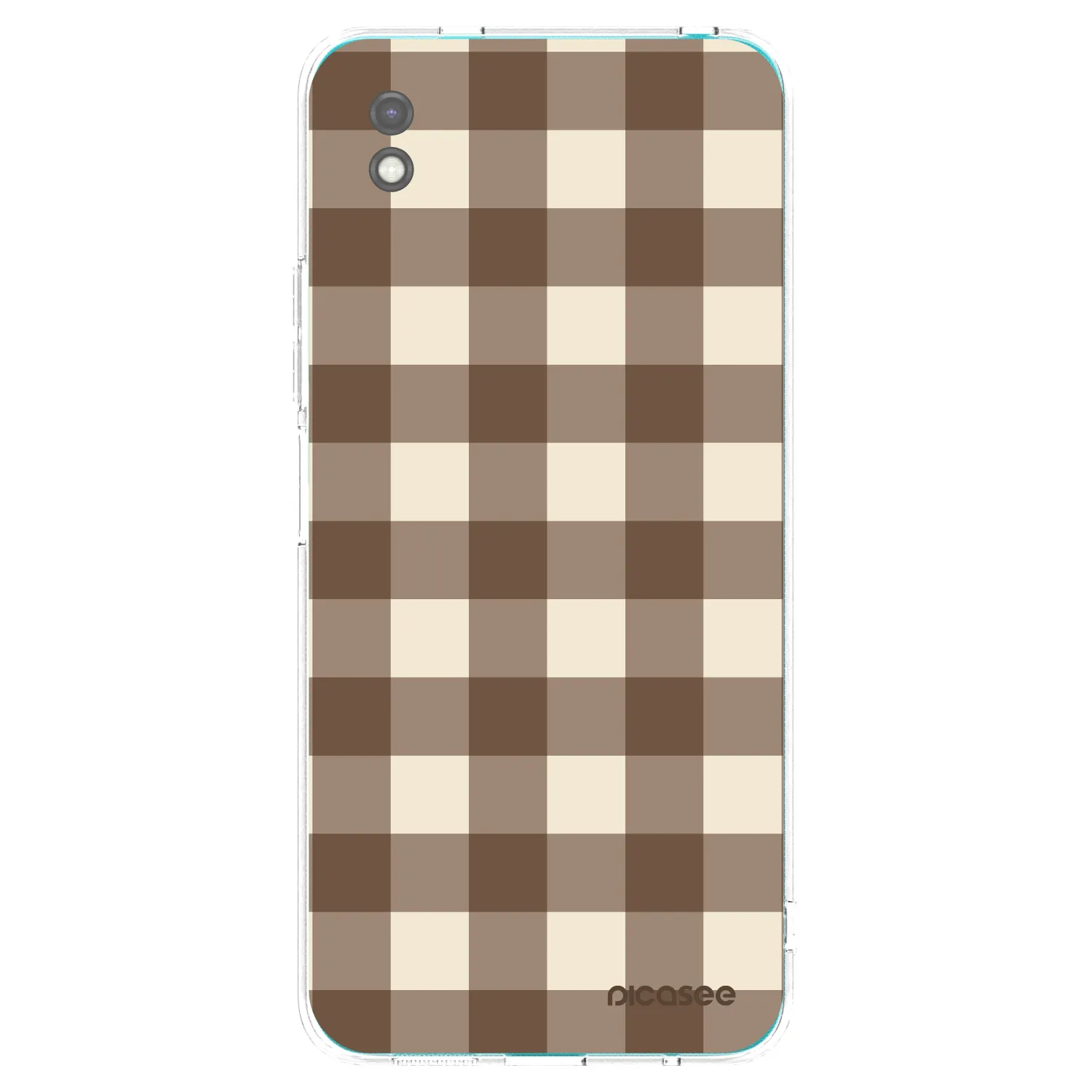 Picasee silikonový černý obal pro Xiaomi Redmi 9A - Brown grid