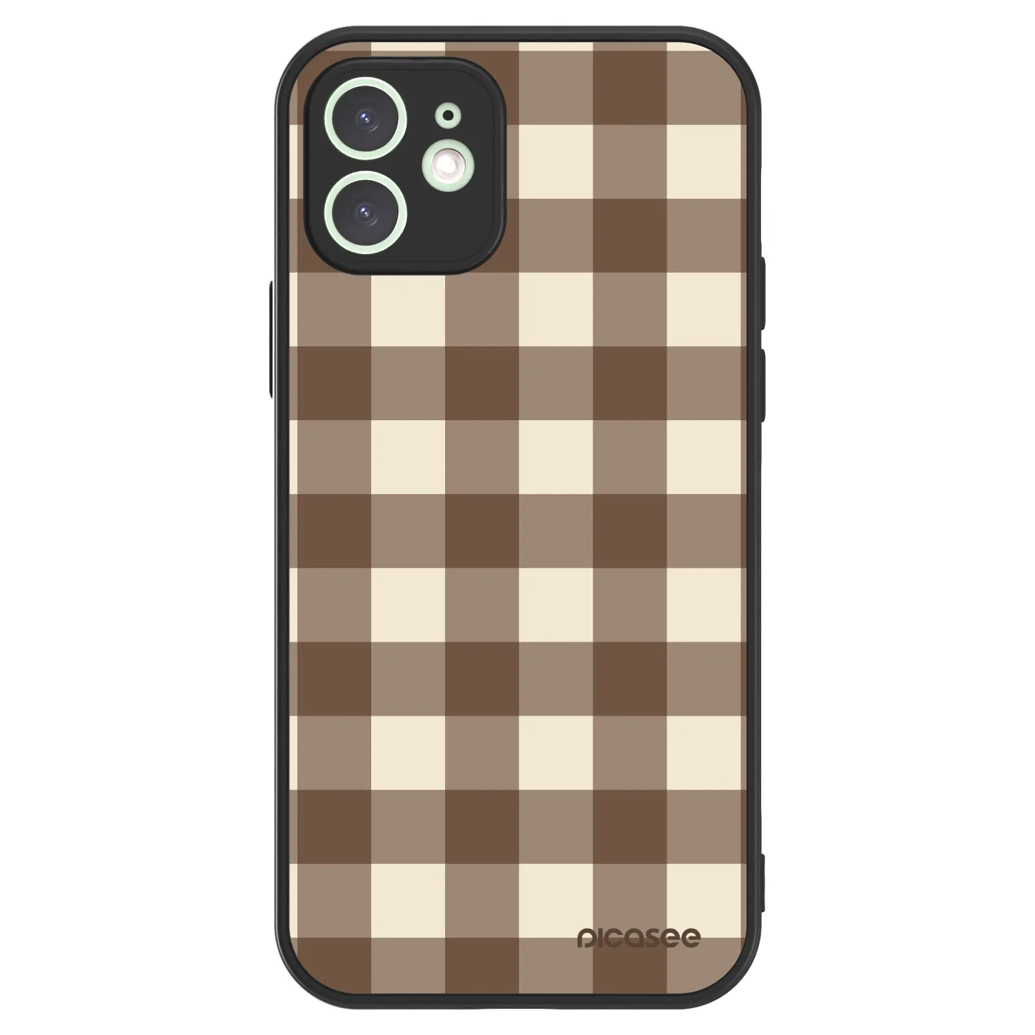 Picasee ULTIMATE CASE pro Apple iPhone 12 - Brown grid