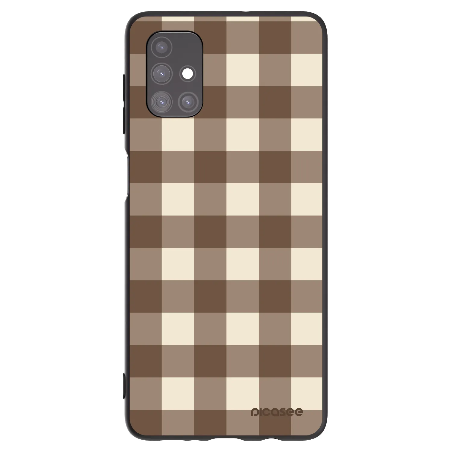 Picasee silikonový černý obal pro Samsung Galaxy M51 M515F - Brown grid
