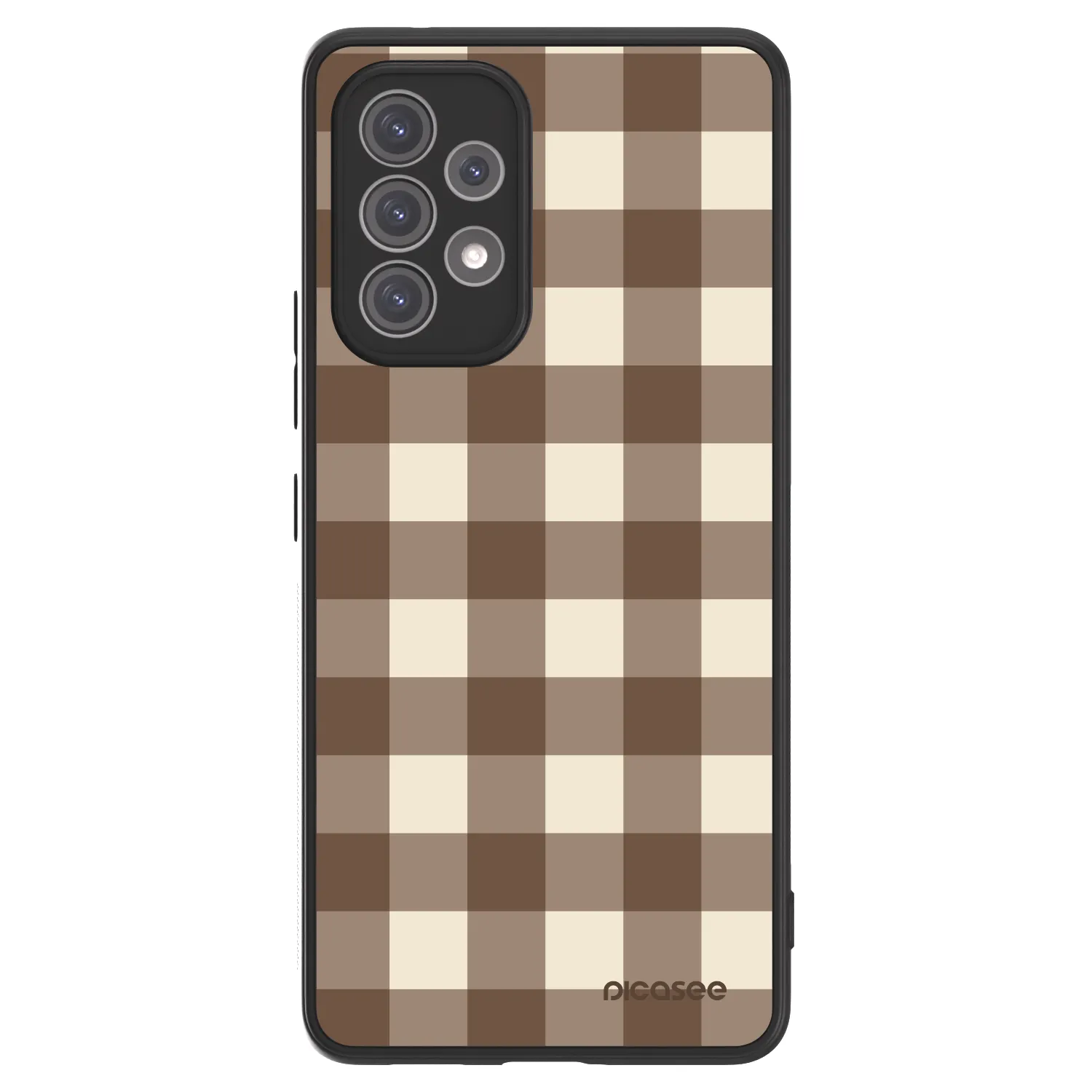 Picasee ULTIMATE CASE pro Samsung Galaxy A52 5G A525F - Brown grid