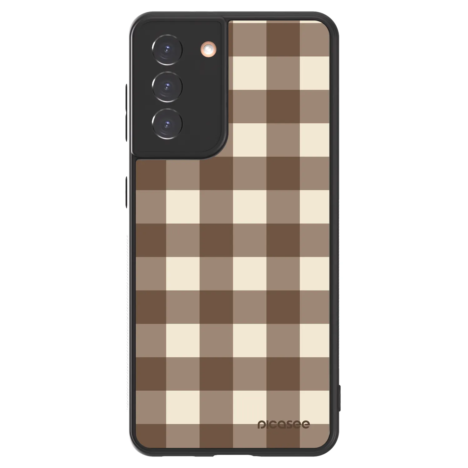 Picasee ULTIMATE CASE pro Samsung Galaxy S21 5G G991B - Brown grid