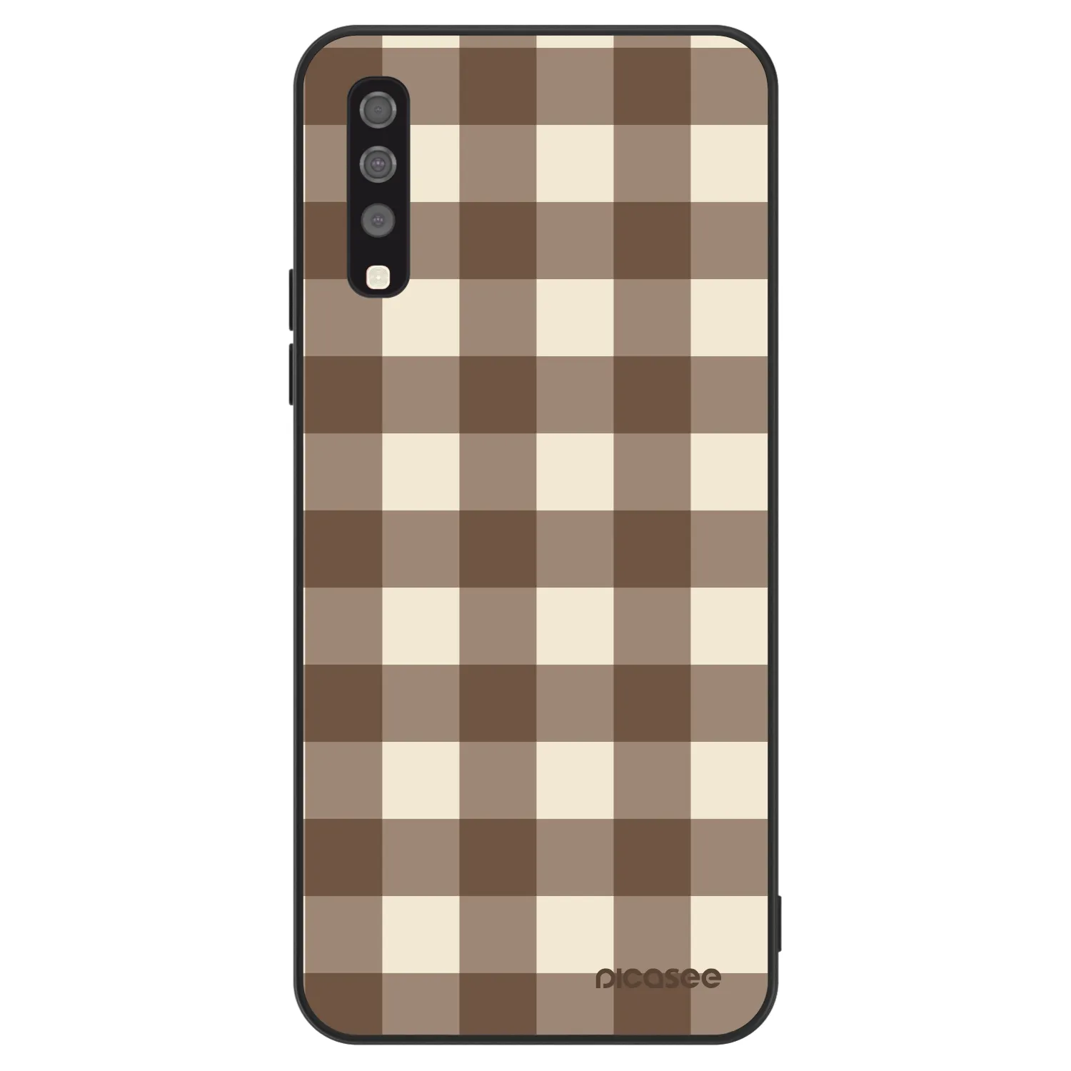 Picasee ULTIMATE CASE pro Samsung Galaxy A70 A705F - Brown grid