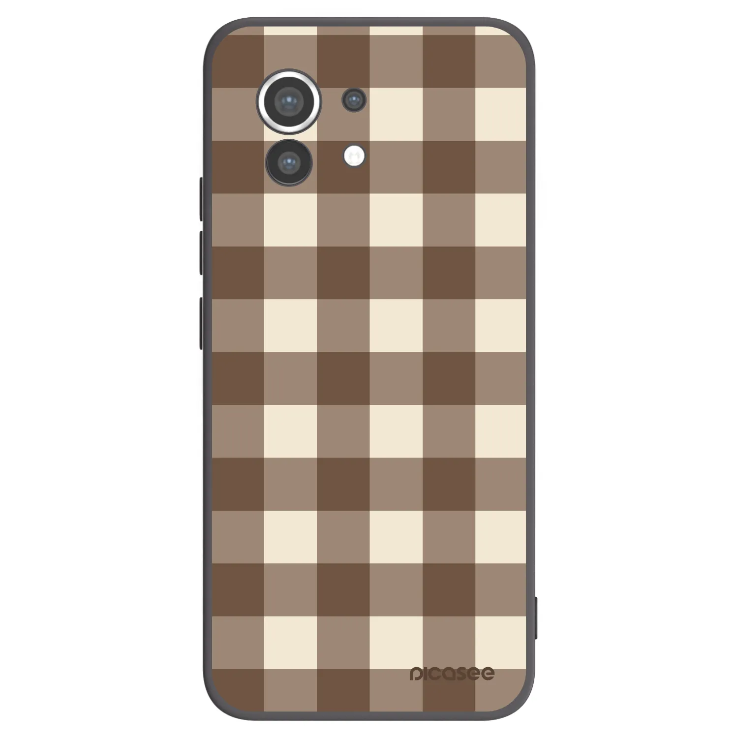 Picasee silikonový černý obal pro Xiaomi Mi 11 - Brown grid