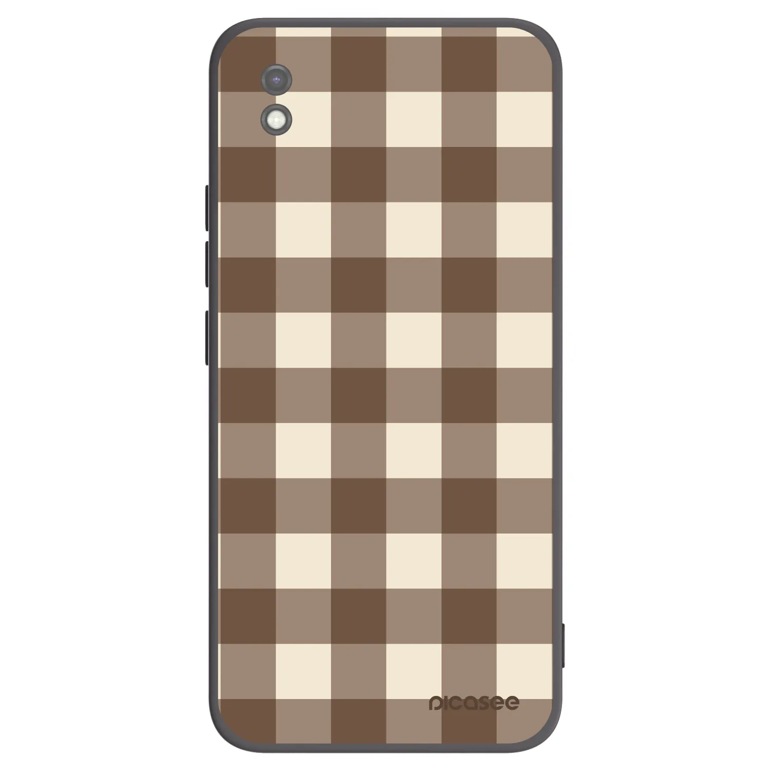 Picasee silikonový černý obal pro Xiaomi Redmi 9AT - Brown grid