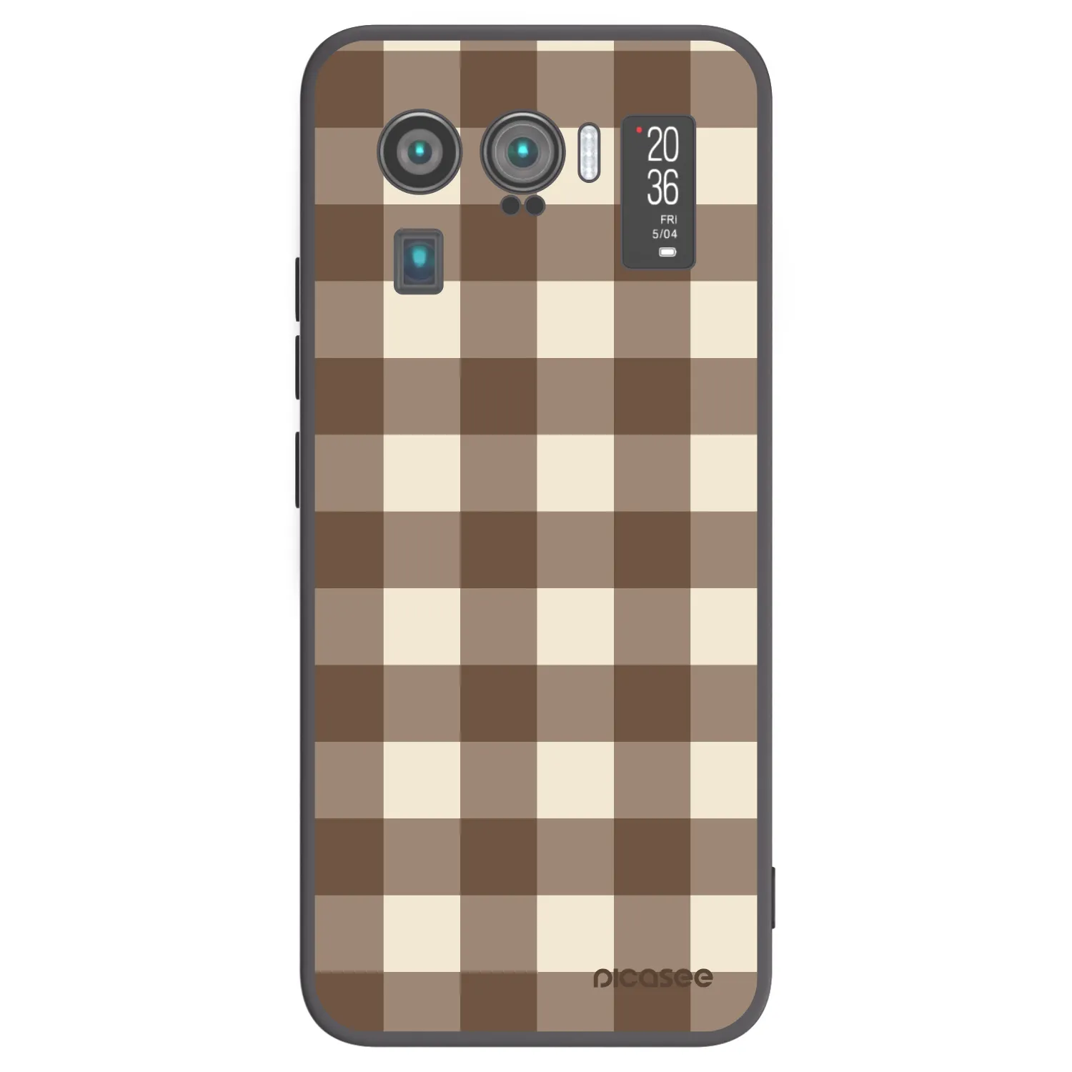 Picasee silikonový černý obal pro Xiaomi Mi 11 Ultra - Brown grid