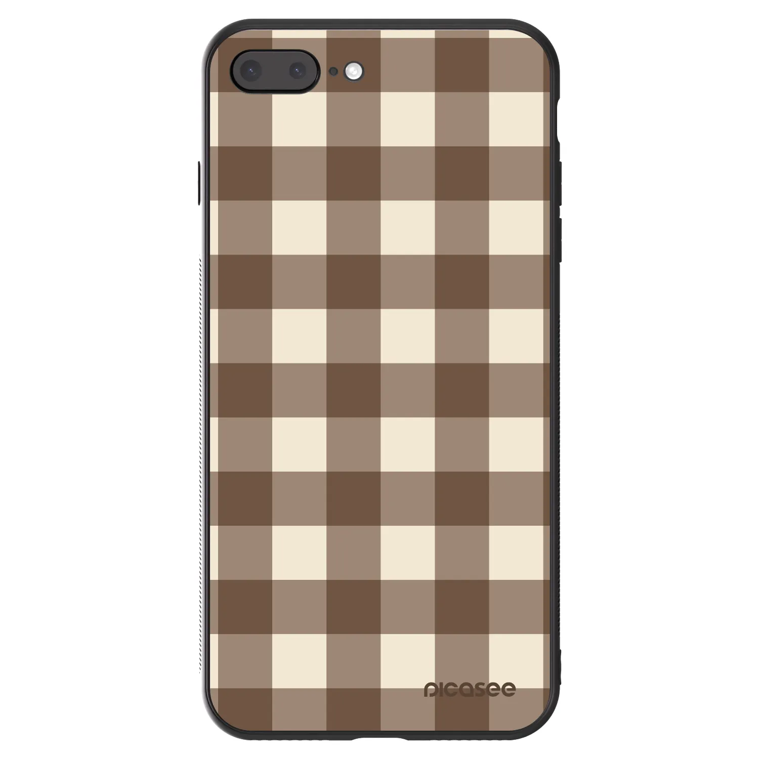 Picasee ULTIMATE CASE pro Apple iPhone 8 Plus - Brown grid
