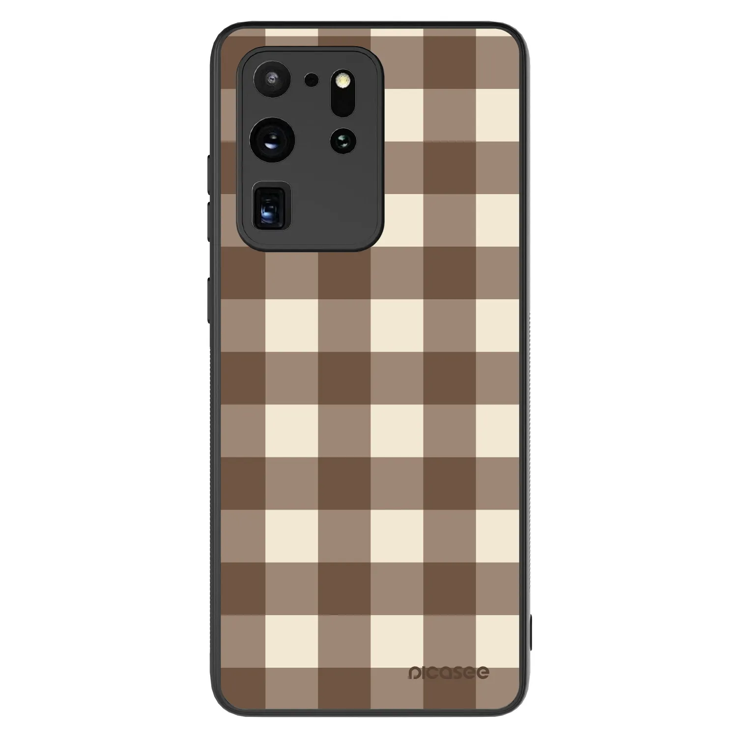 Picasee ULTIMATE CASE pro Samsung Galaxy S20 Ultra 5G G988F - Brown grid