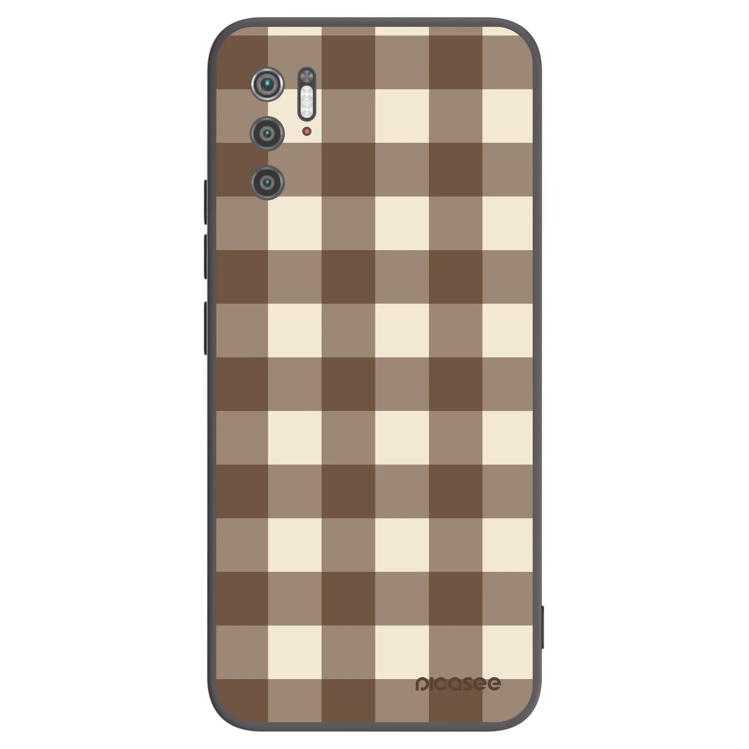 Picasee silikonový černý obal pro Xiaomi Poco M3 Pro 5G - Brown grid
