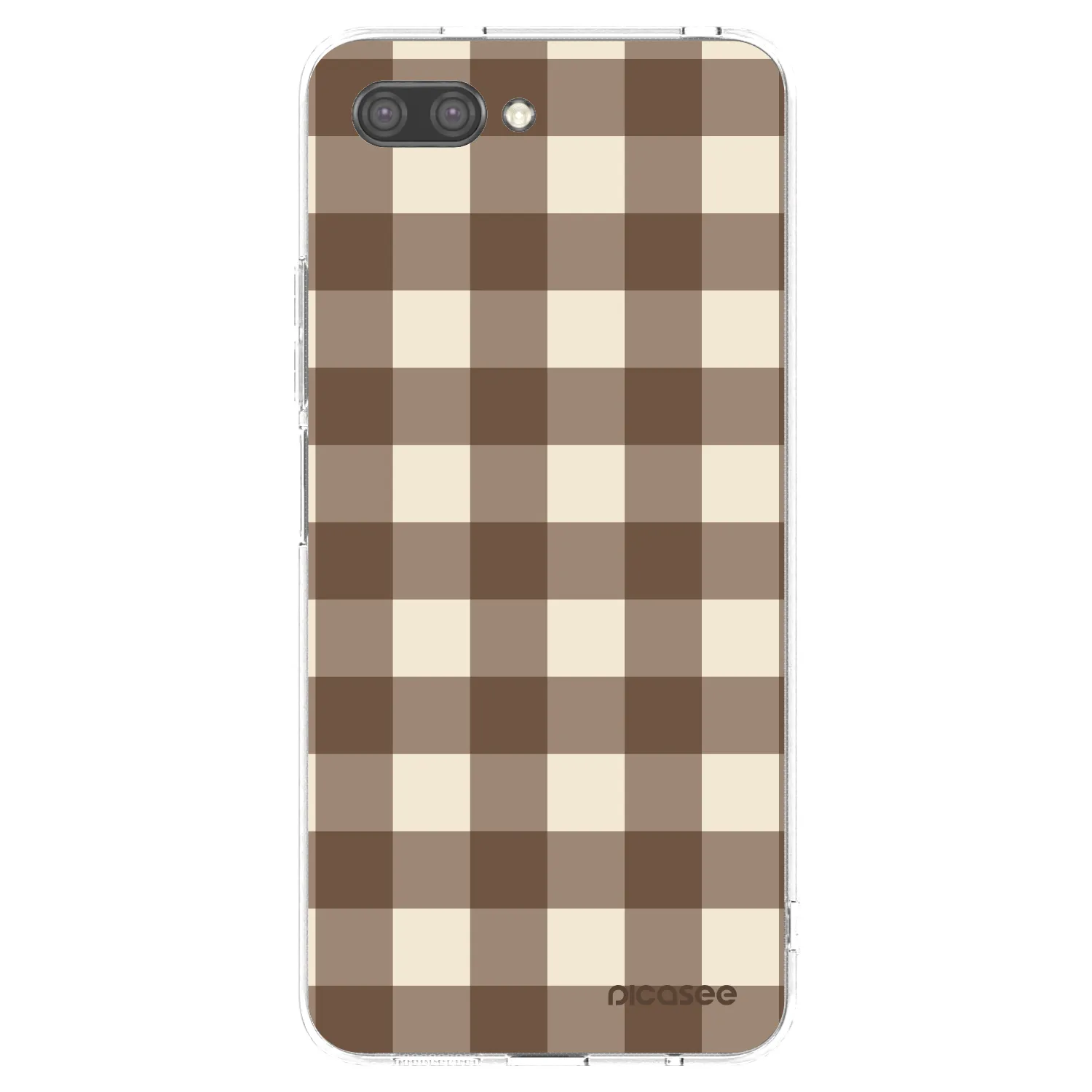 Picasee silikonový průhledný obal pro Honor 10 - Brown grid