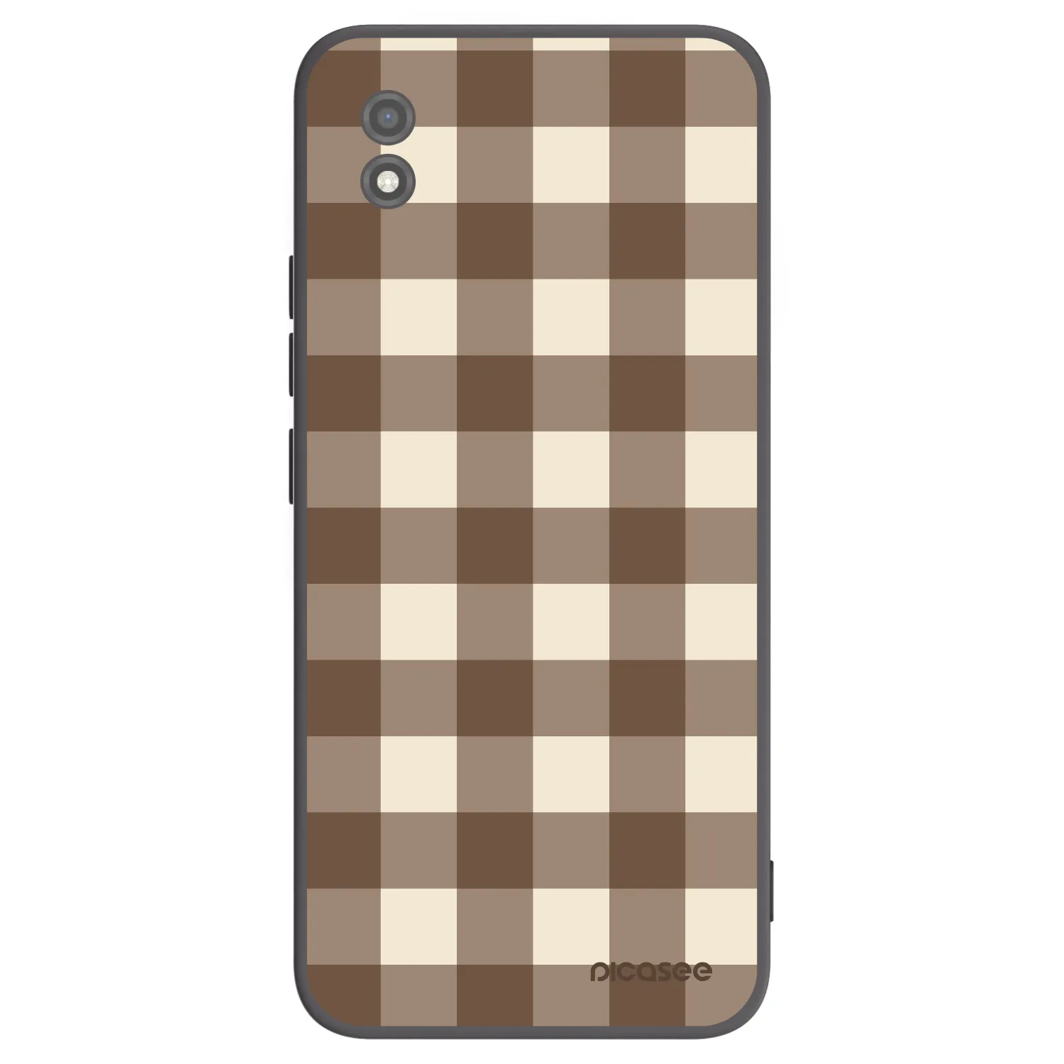 Picasee silikonový černý obal pro Realme C11 (2021) - Brown grid