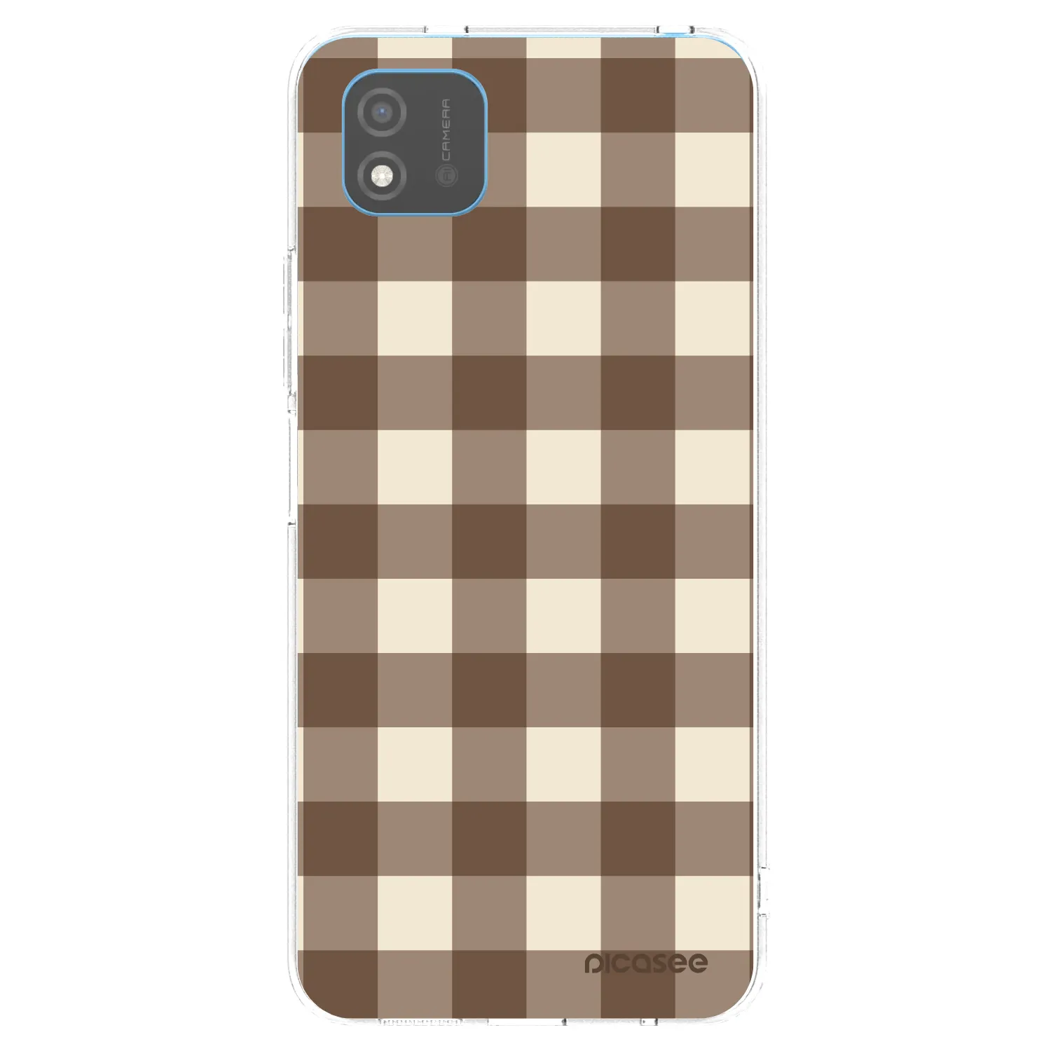 Picasee silikonový průhledný obal pro Realme C11 (2021) - Brown grid