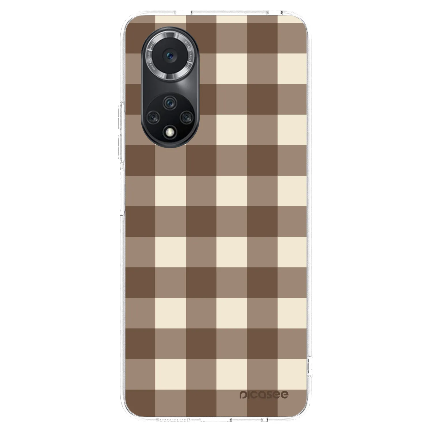 Picasee silikonový průhledný obal pro Huawei Nova 9 SE - Brown grid
