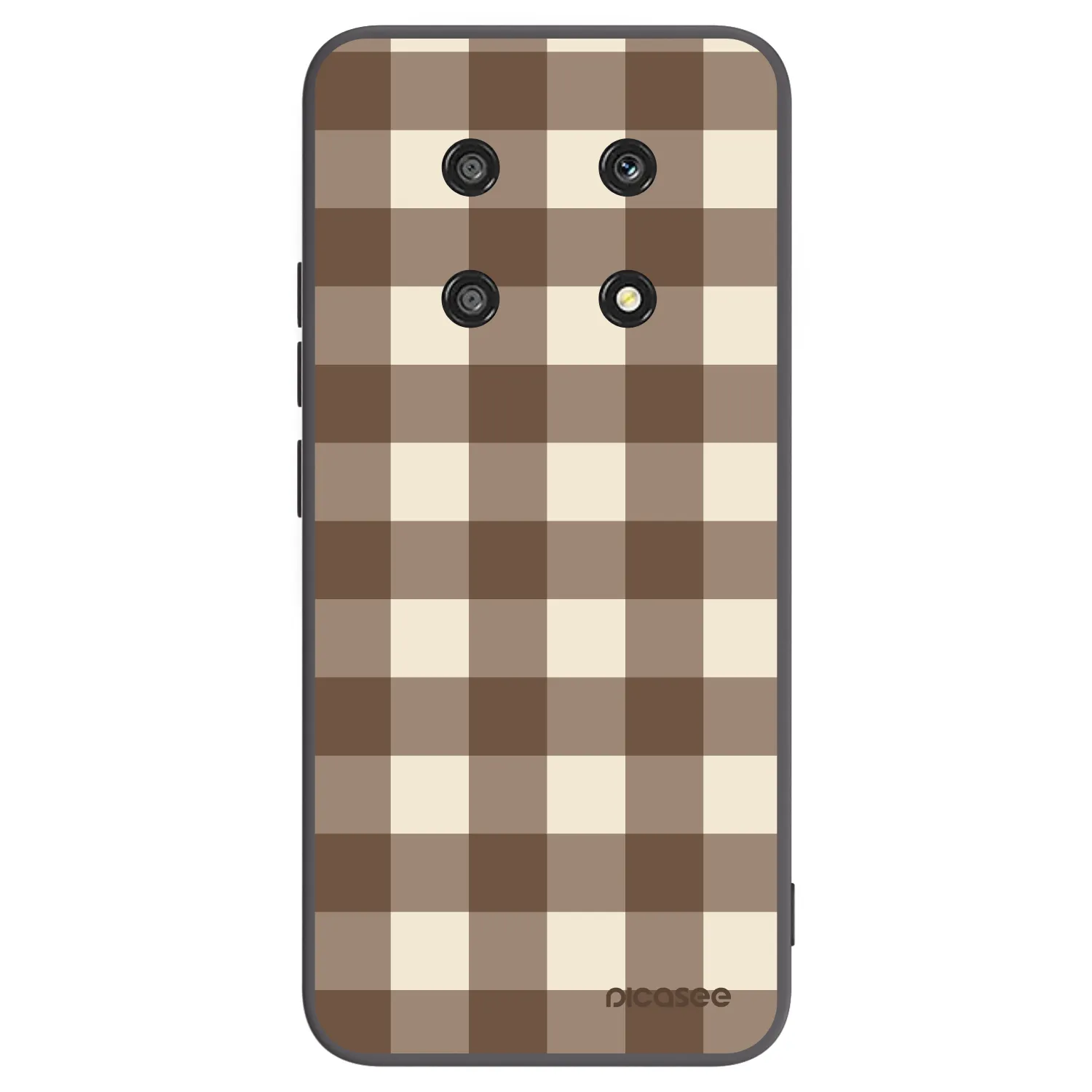 Picasee silikonový černý obal pro Honor Magic4 Lite 5G - Brown grid