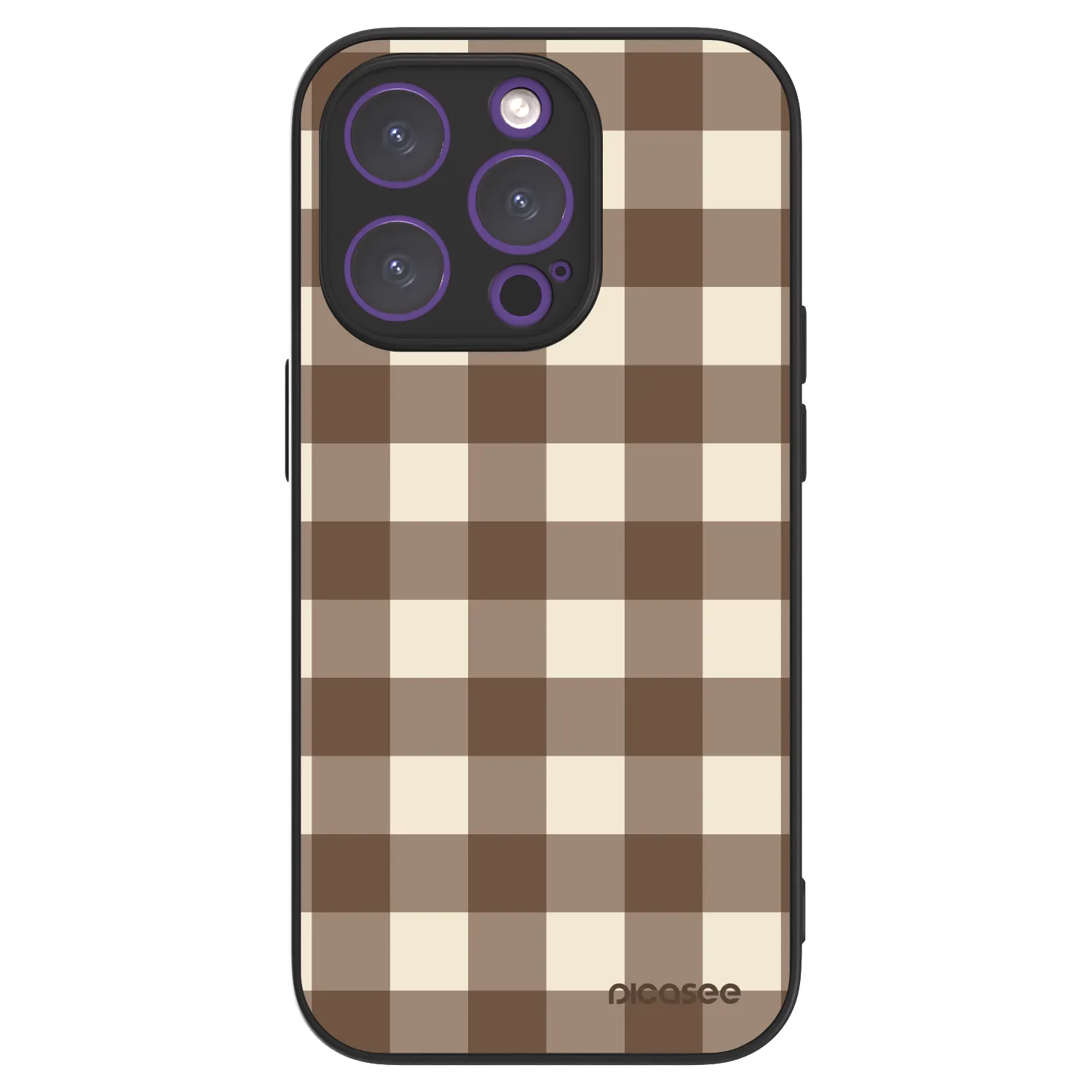 Picasee ULTIMATE CASE pro Apple iPhone 14 Pro - Brown grid