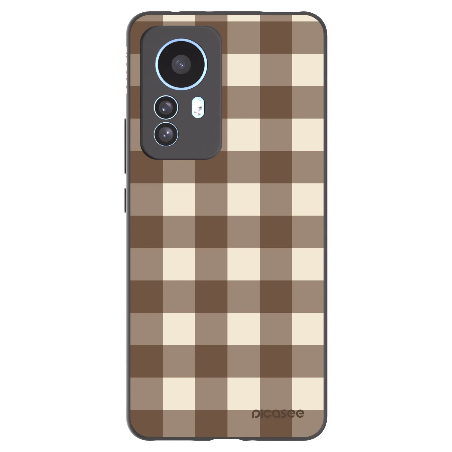 Picasee silikonový černý obal pro Xiaomi 12T Pro - Brown grid