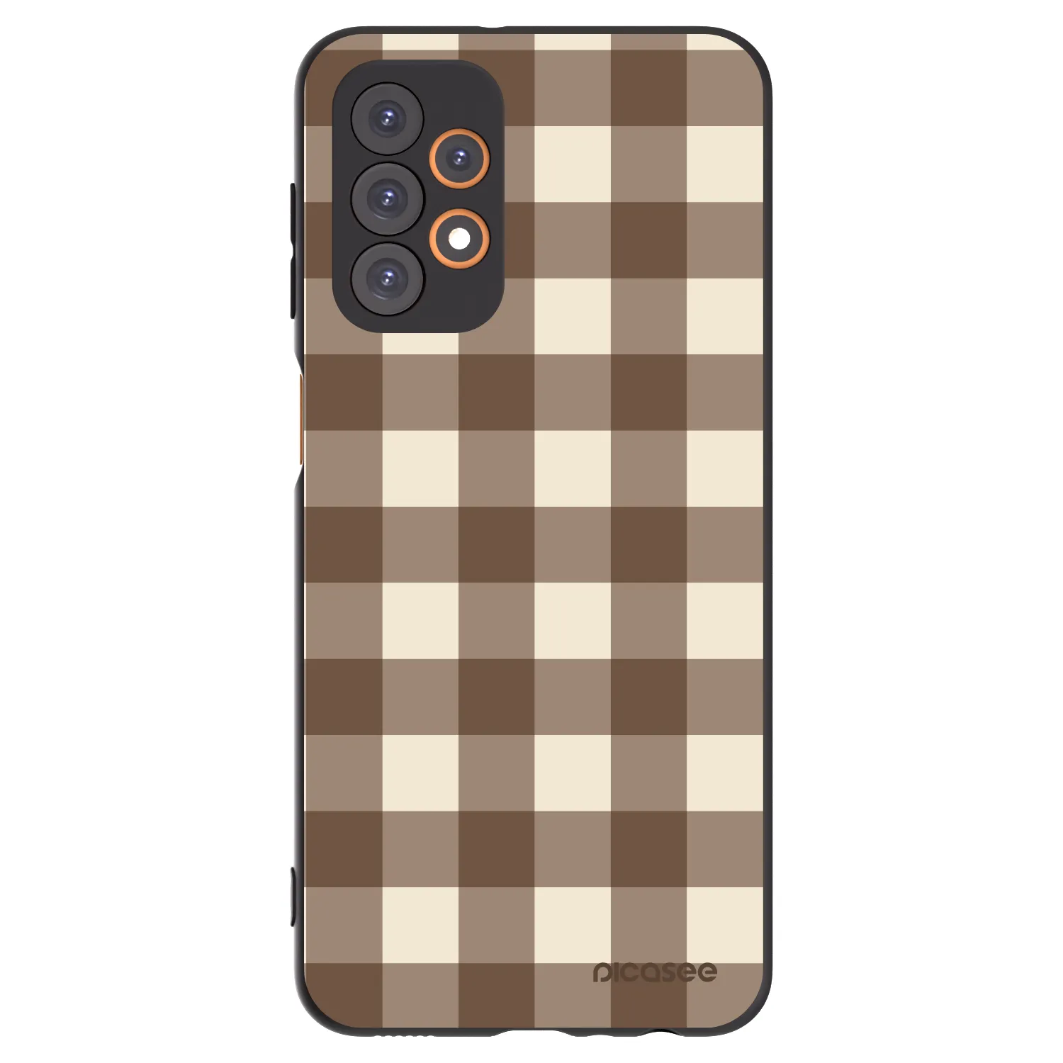 Picasee silikonový černý obal pro Samsung Galaxy A23 A235F 4G - Brown grid