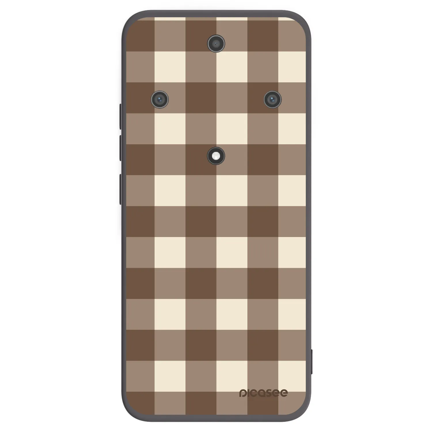 Picasee silikonový černý obal pro Honor Magic5 Lite 5G - Brown grid