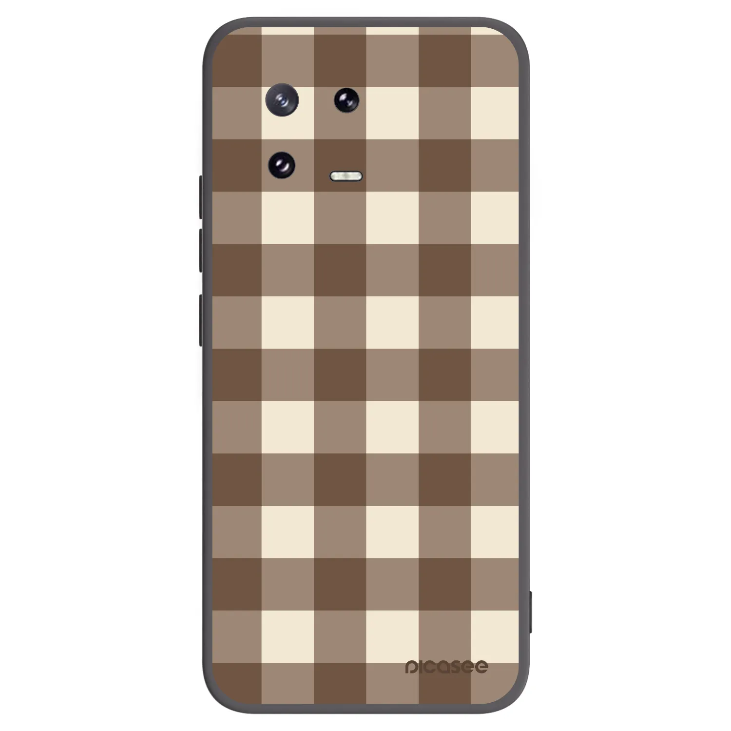 Picasee silikonový černý obal pro Xiaomi 13 Pro - Brown grid