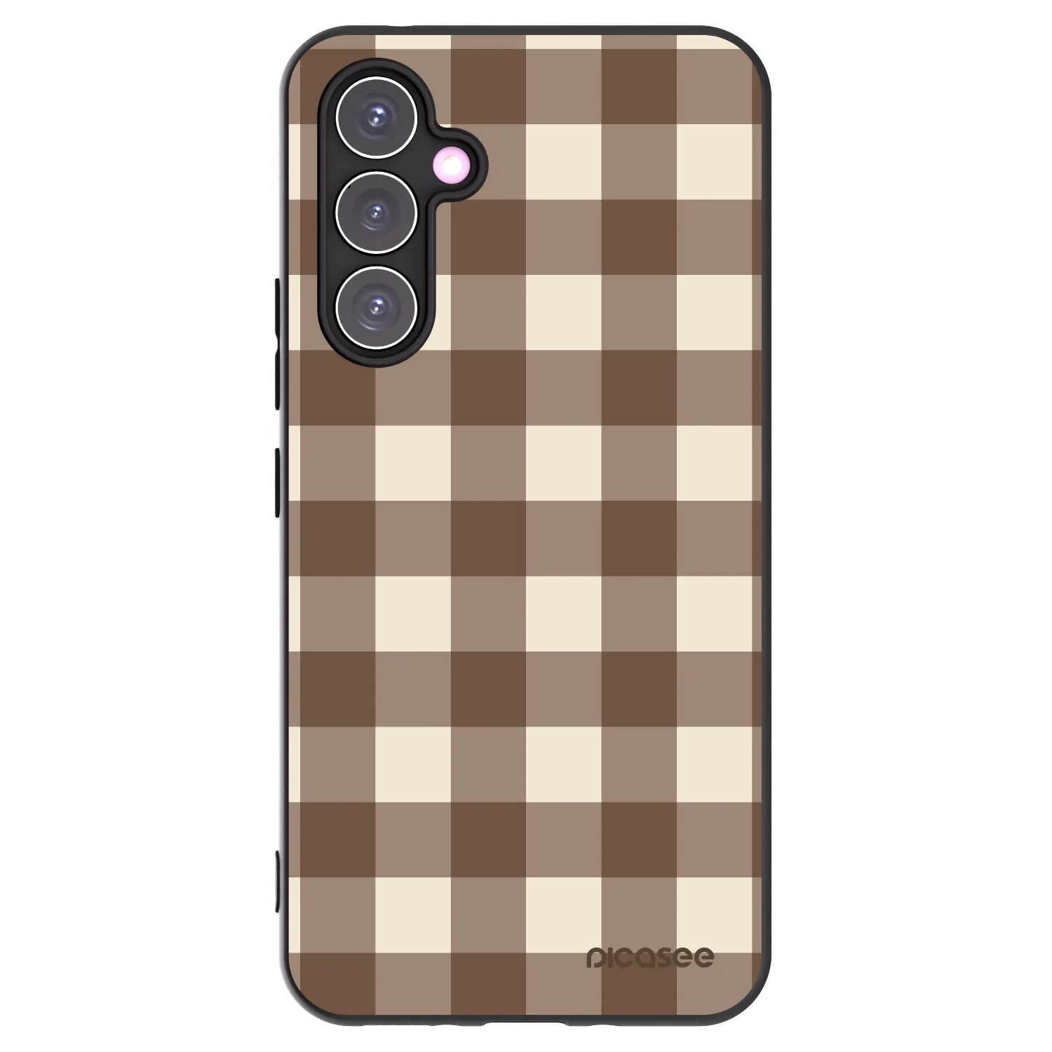 Picasee silikonový černý obal pro Samsung Galaxy A54 5G A546B - Brown grid