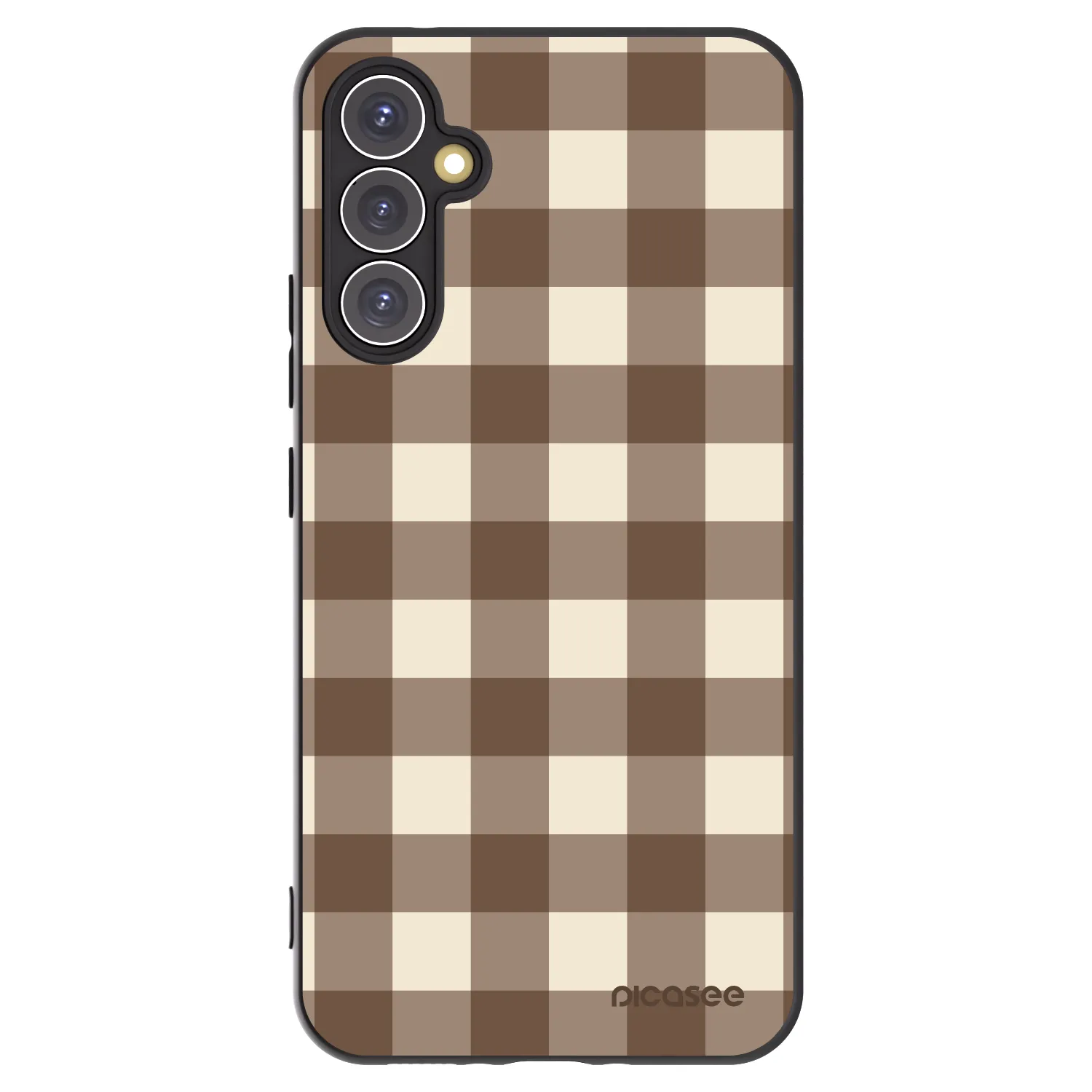 Picasee silikonový černý obal pro Samsung Galaxy A34 5G A346B - Brown grid