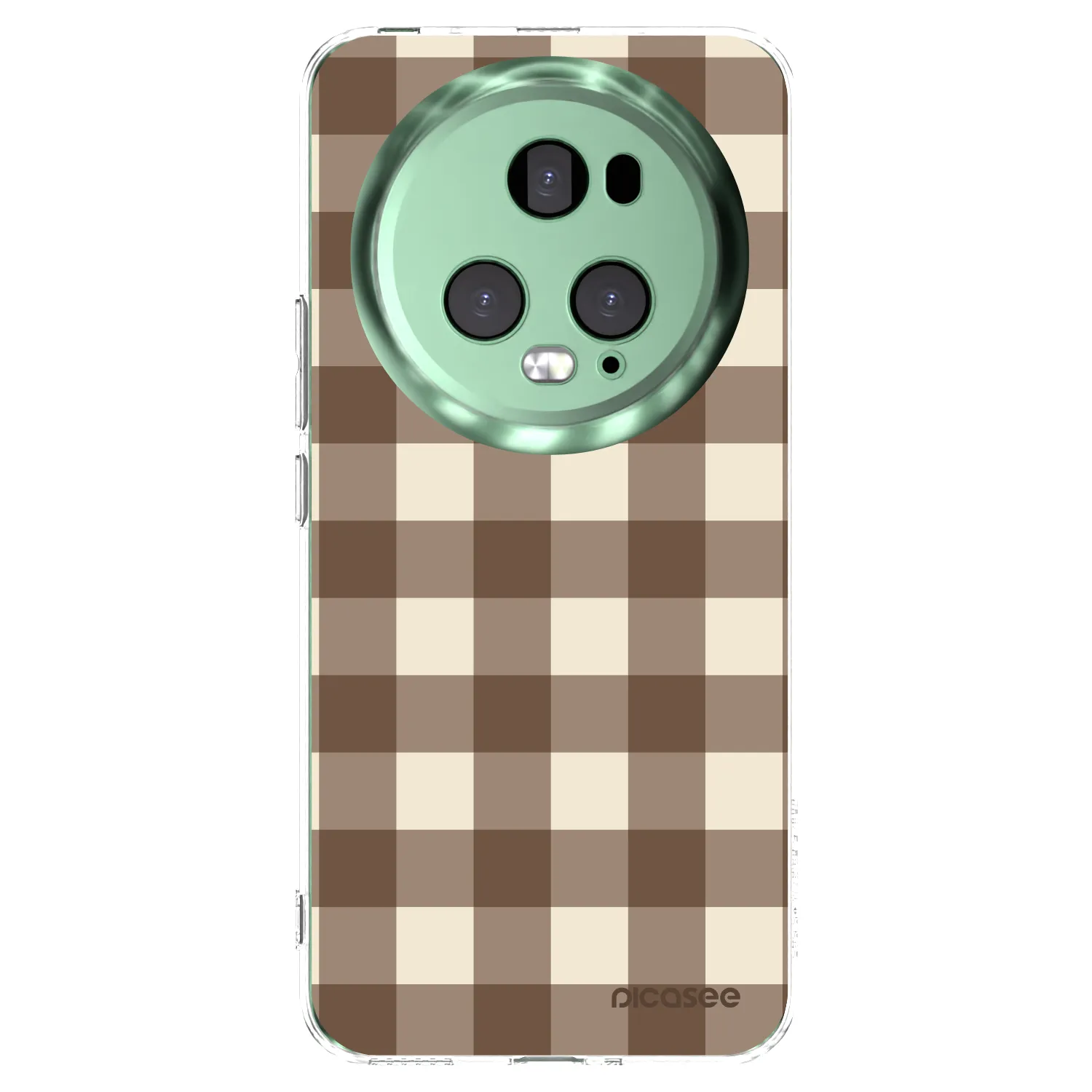 Picasee silikonový průhledný obal pro Honor Magic5 Pro - Brown grid