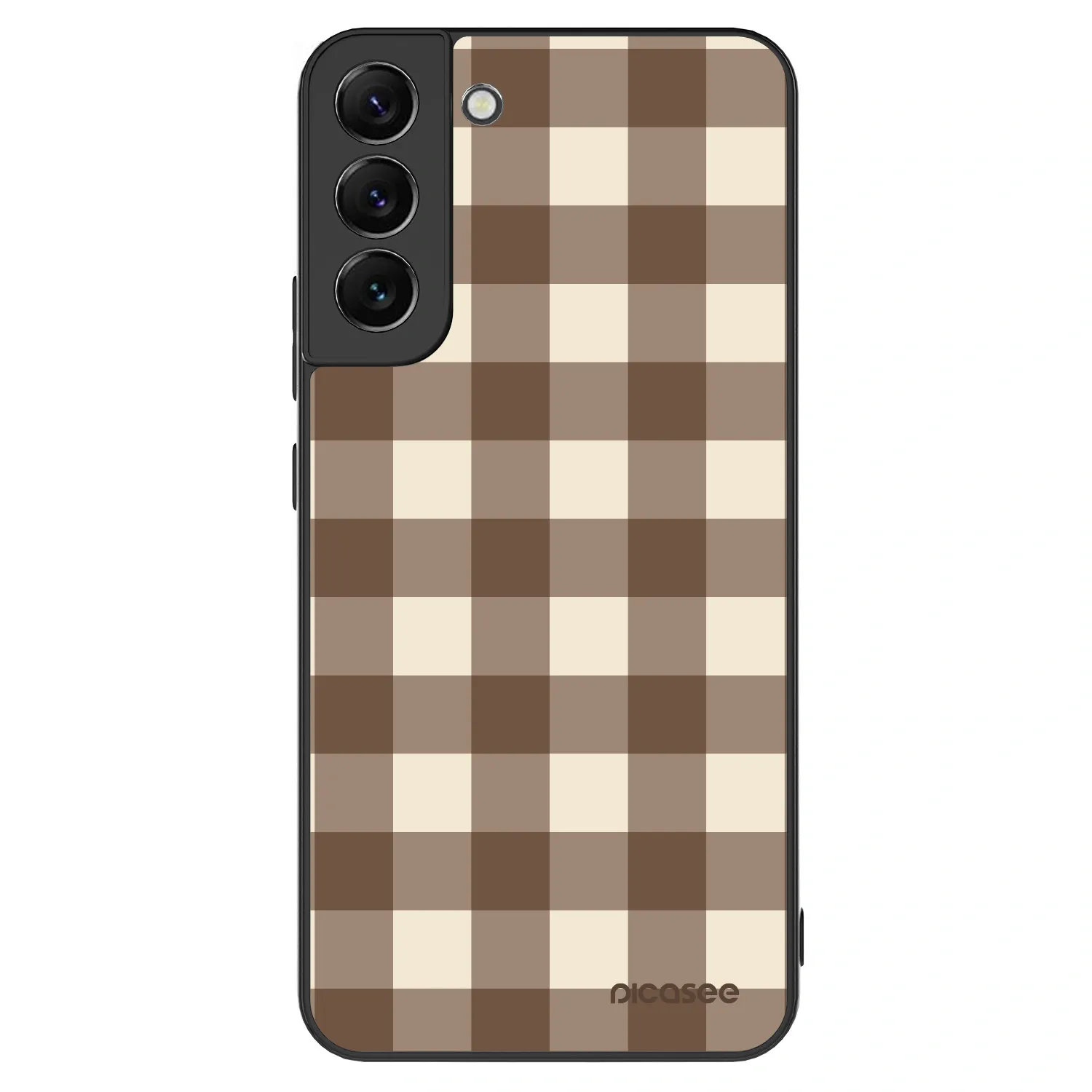 Picasee ULTIMATE CASE PowerShare pro Samsung Galaxy S22+ 5G - Brown grid
