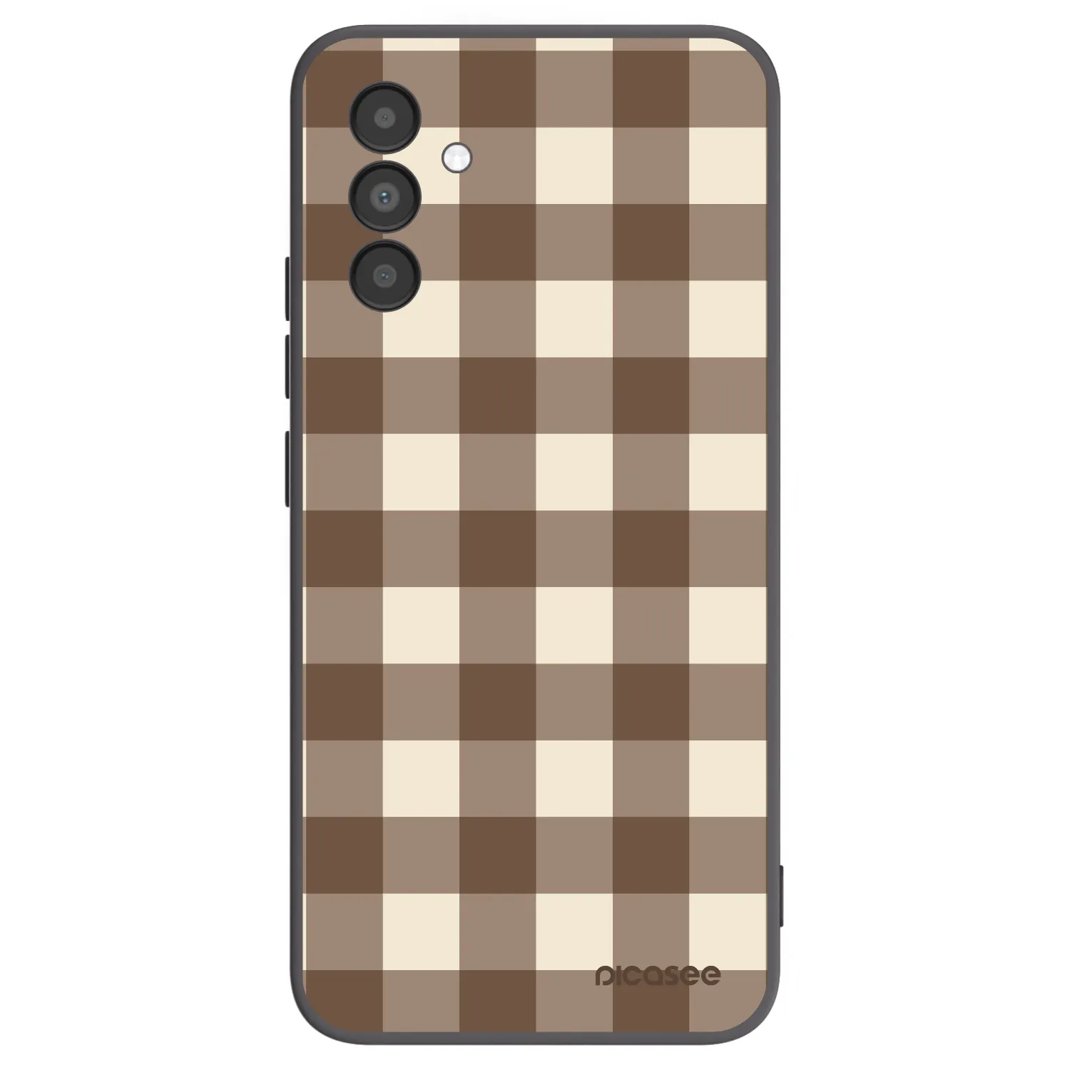 Picasee silikonový černý obal pro Samsung Galaxy A04s A047F - Brown grid