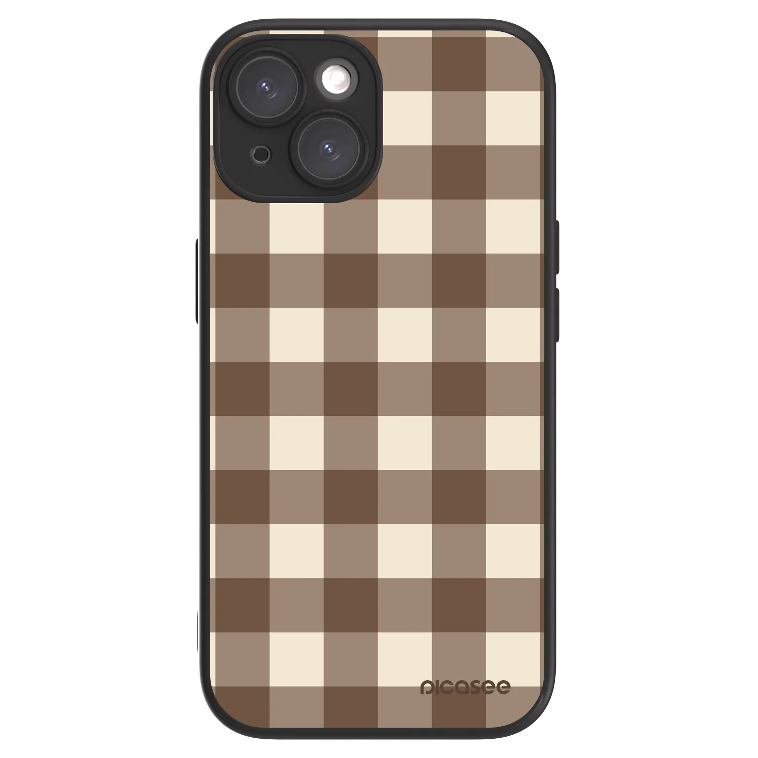 Picasee ULTIMATE CASE MagSafe pro Apple iPhone 15 - Brown grid
