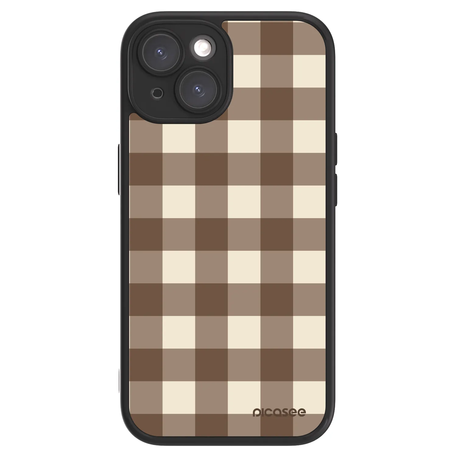 Picasee ULTIMATE CASE pro Apple iPhone 15 - Brown grid