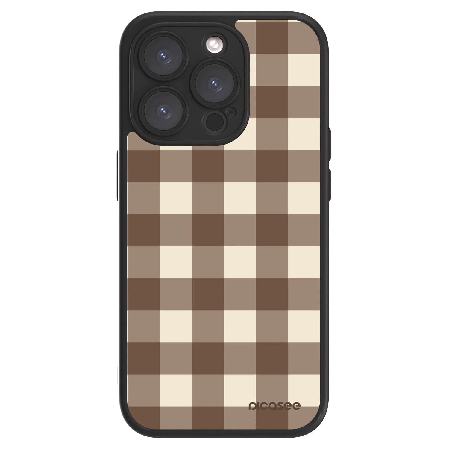 Picasee ULTIMATE CASE pro Apple iPhone 15 Pro - Brown grid