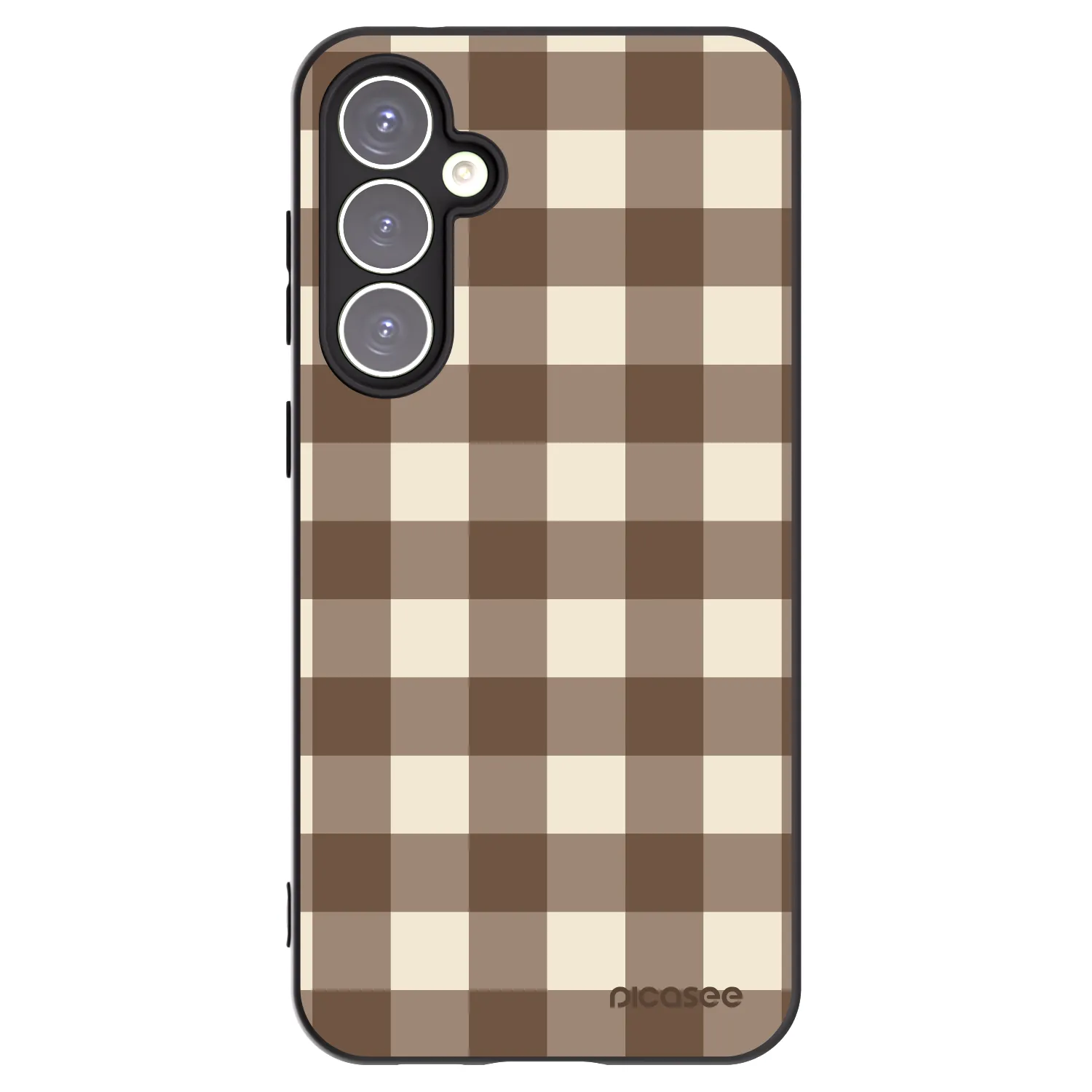 Picasee silikonový černý obal pro Samsung Galaxy S23 FE S711B - Brown grid