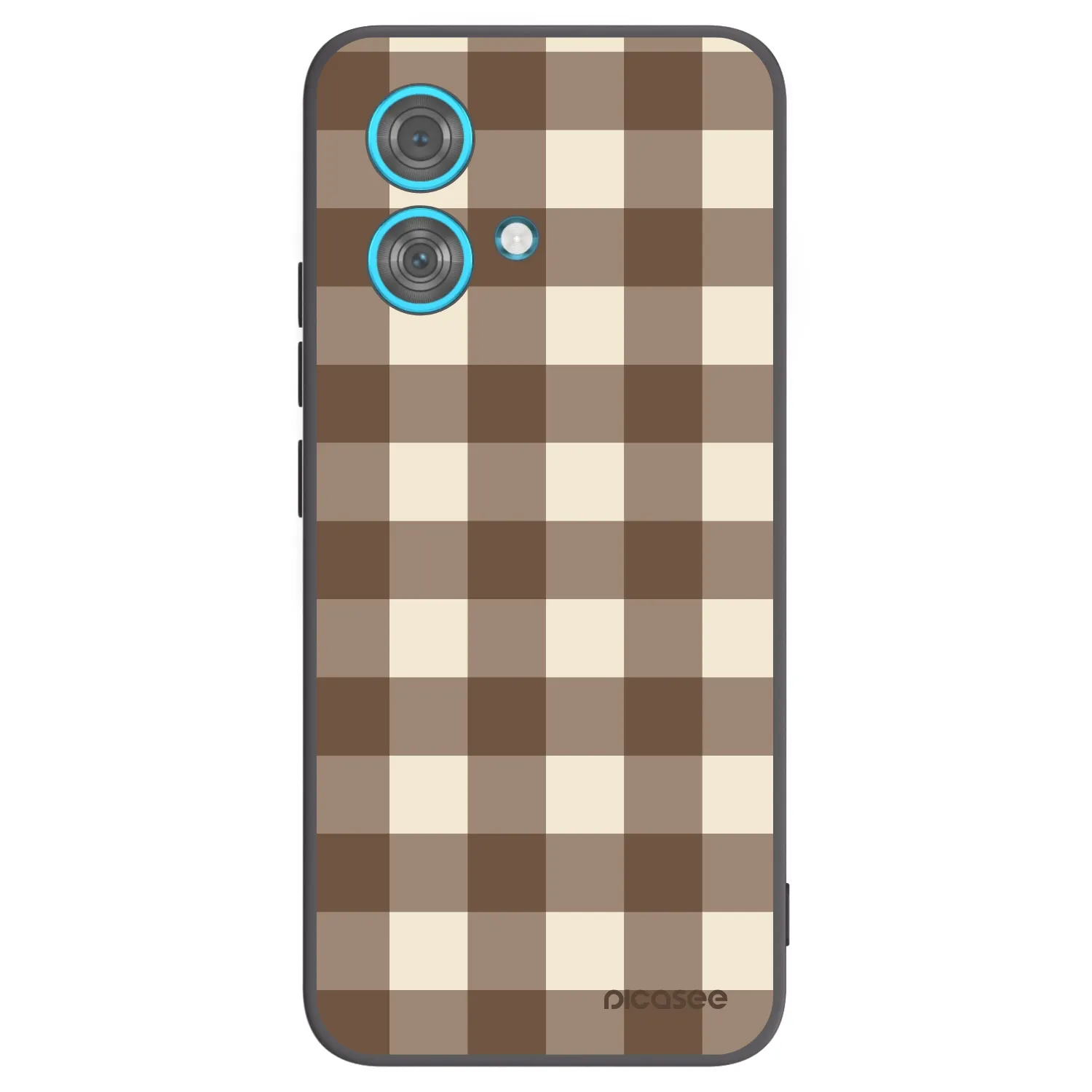 Picasee silikonový černý obal pro Motorola Edge 40 Neo - Brown grid