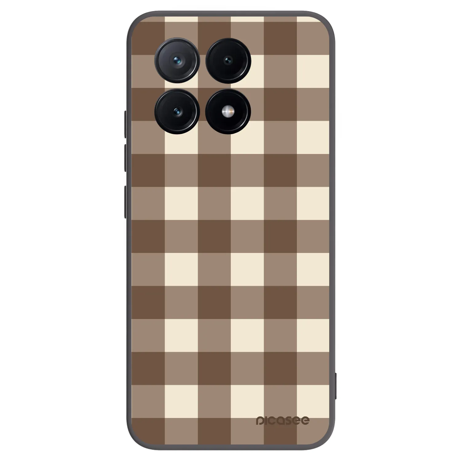 Picasee silikonový černý obal pro Xiaomi Poco X6 Pro - Brown grid