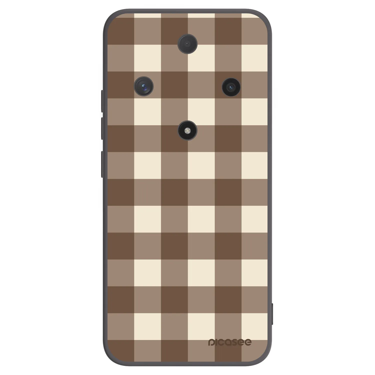 Picasee silikonový černý obal pro Honor Magic6 Lite 5G - Brown grid