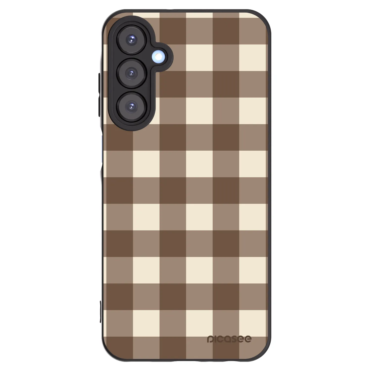 Picasee silikonový černý obal pro Samsung Galaxy A25 A256B 5G - Brown grid