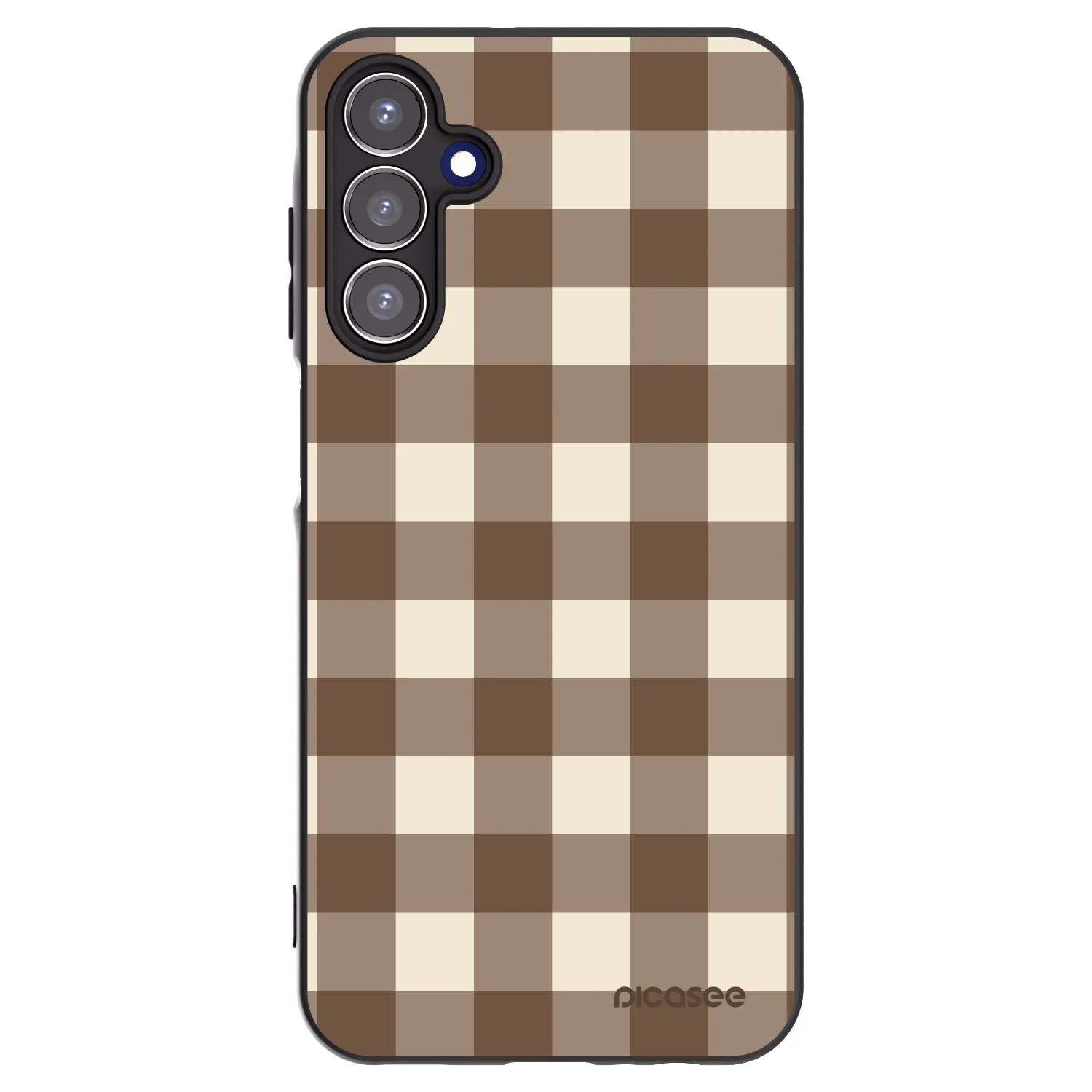 Picasee silikonový černý obal pro Samsung Galaxy A15 A156B 5G - Brown grid