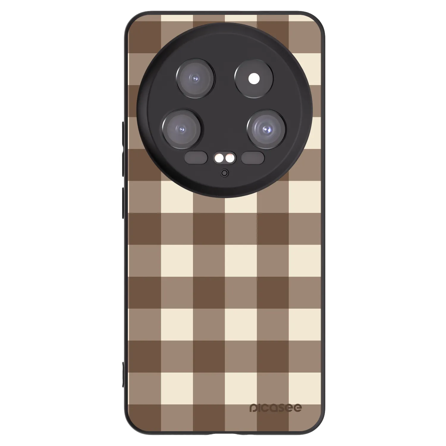 Picasee silikonový černý obal pro Xiaomi 14 Ultra - Brown grid
