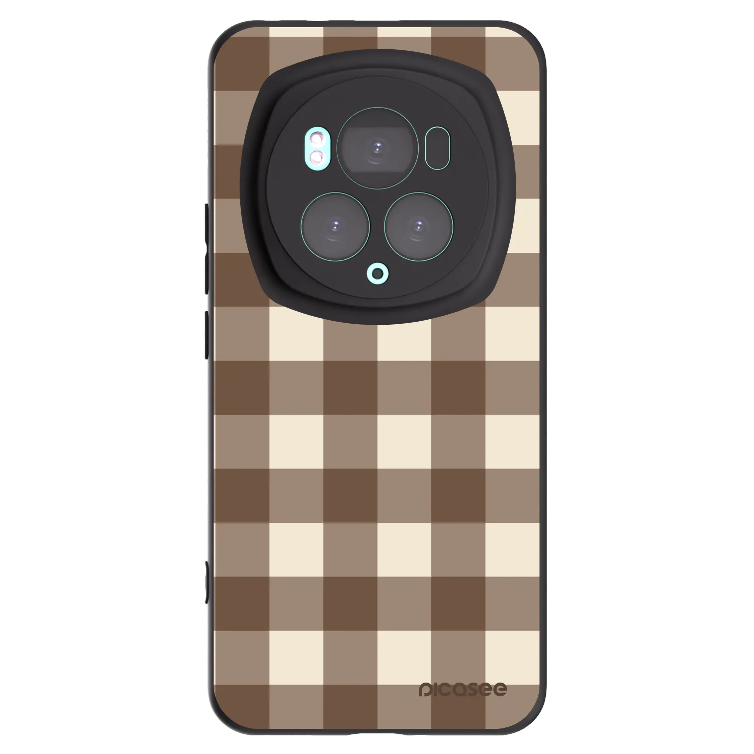 Picasee silikonový černý obal pro Honor Magic6 Pro - Brown grid