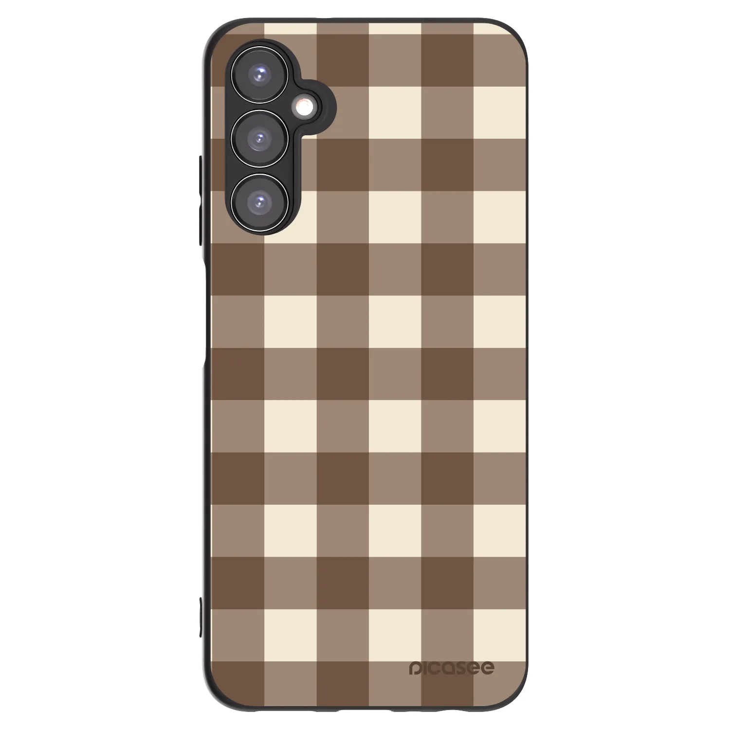 Picasee silikonový černý obal pro Samsung Galaxy A05s A057G - Brown grid