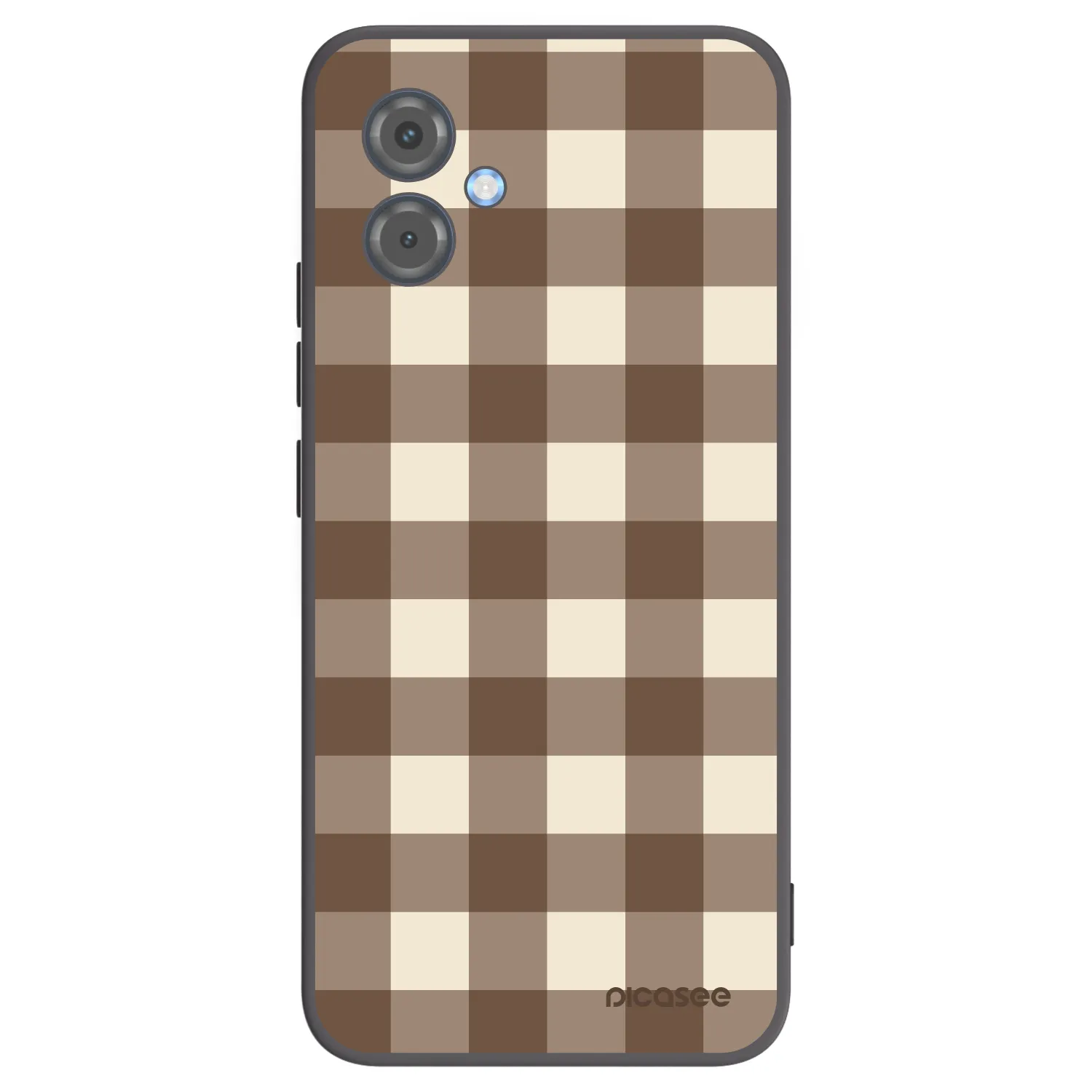 Picasee silikonový černý obal pro Motorola Moto G14 - Brown grid