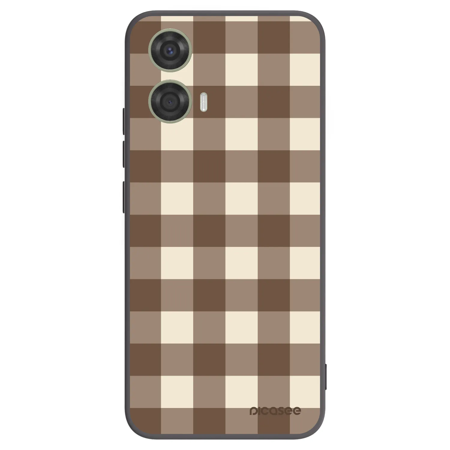 Picasee silikonový černý obal pro Motorola Moto G24 - Brown grid