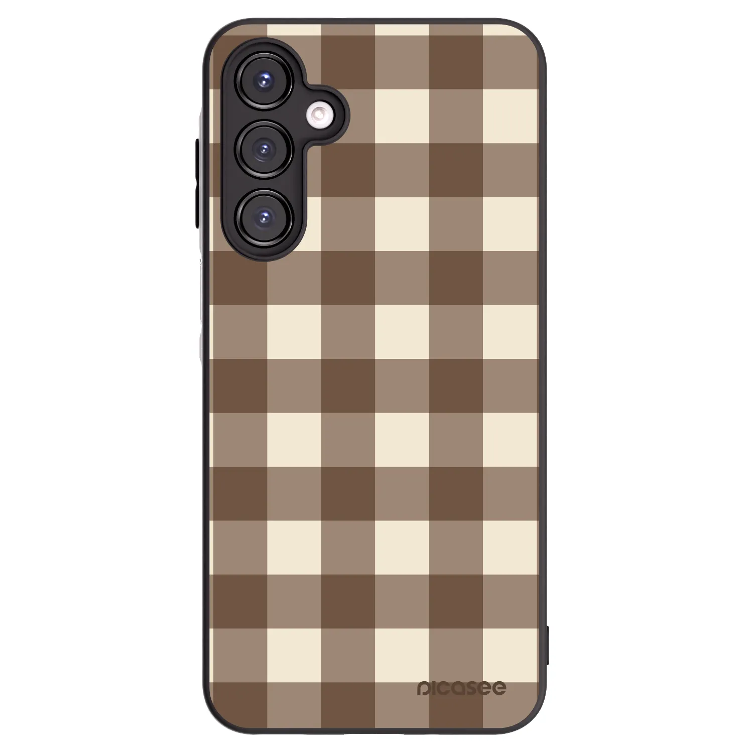 Picasee silikonový černý obal pro Samsung Galaxy A16 5G - Brown grid