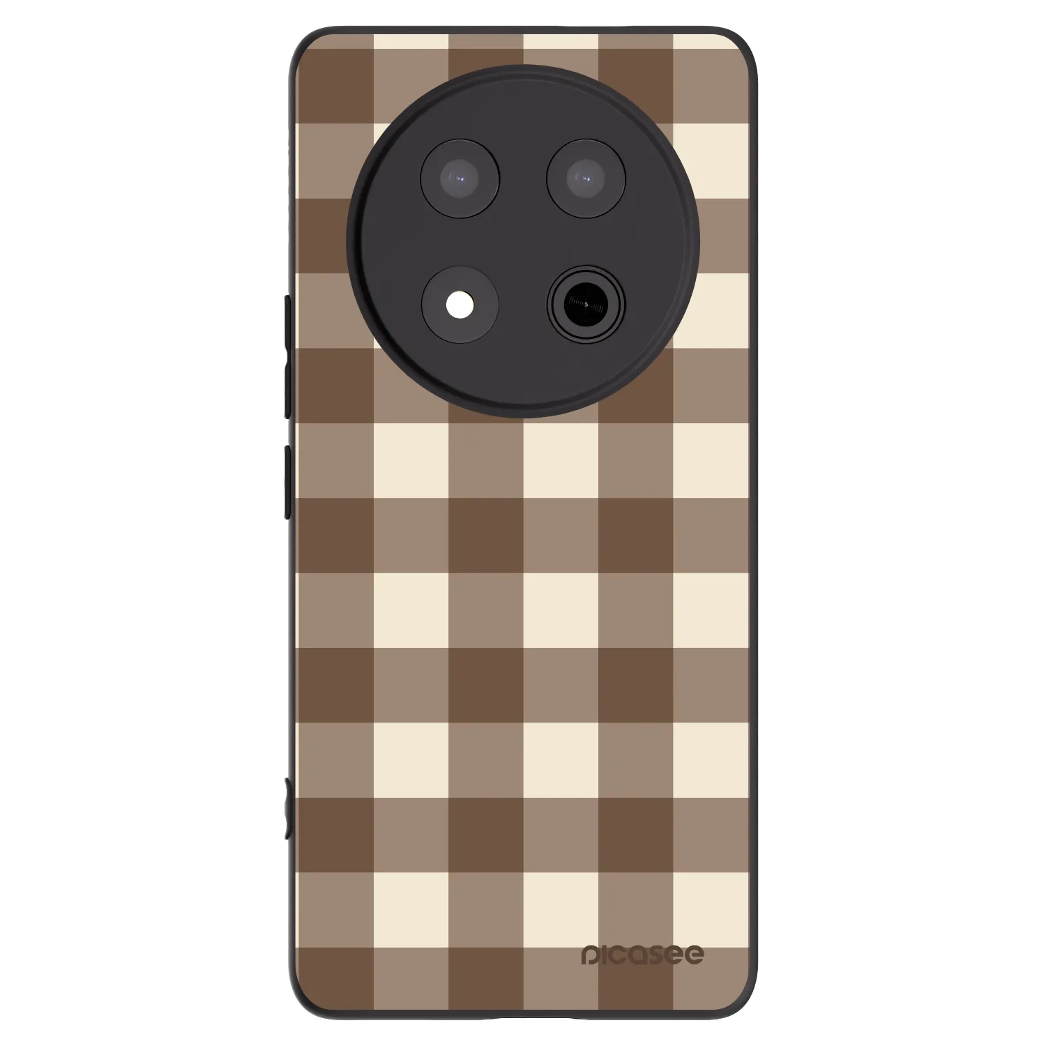 Picasee silikonový černý obal pro Honor Magic7 Lite 5G - Brown grid
