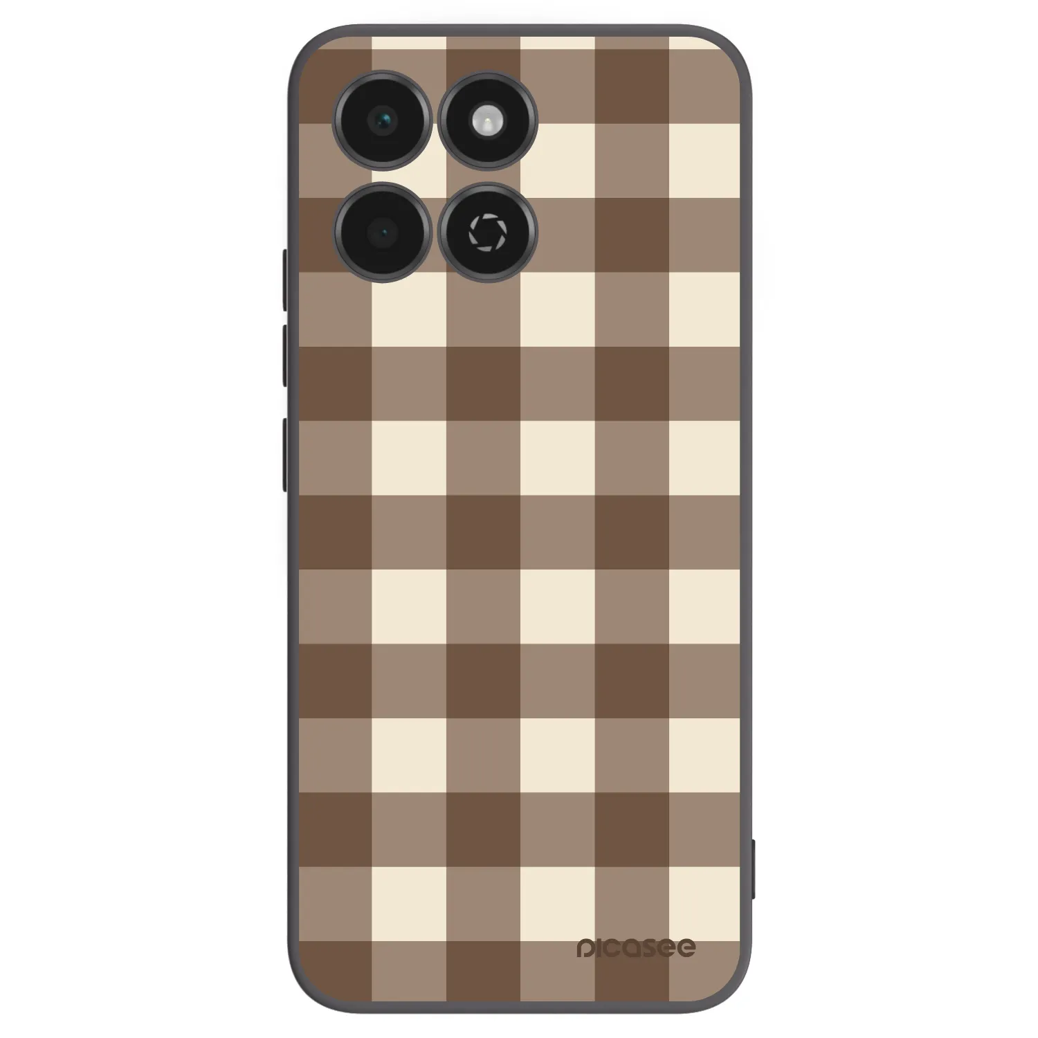 Picasee silikonový černý obal pro Honor 200 Smart 5G - Brown grid