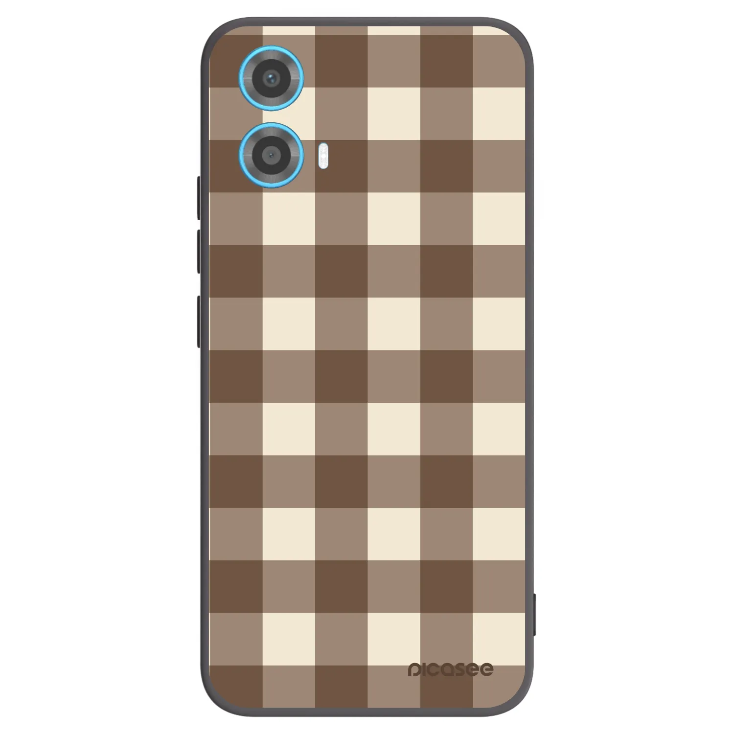 Picasee silikonový černý obal pro Motorola Moto G34 5G - Brown grid