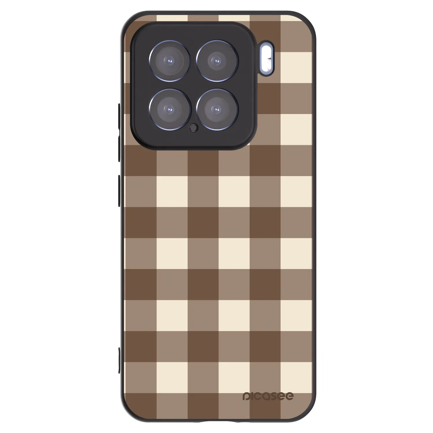 Picasee silikonový černý obal pro Xiaomi 15 - Brown grid