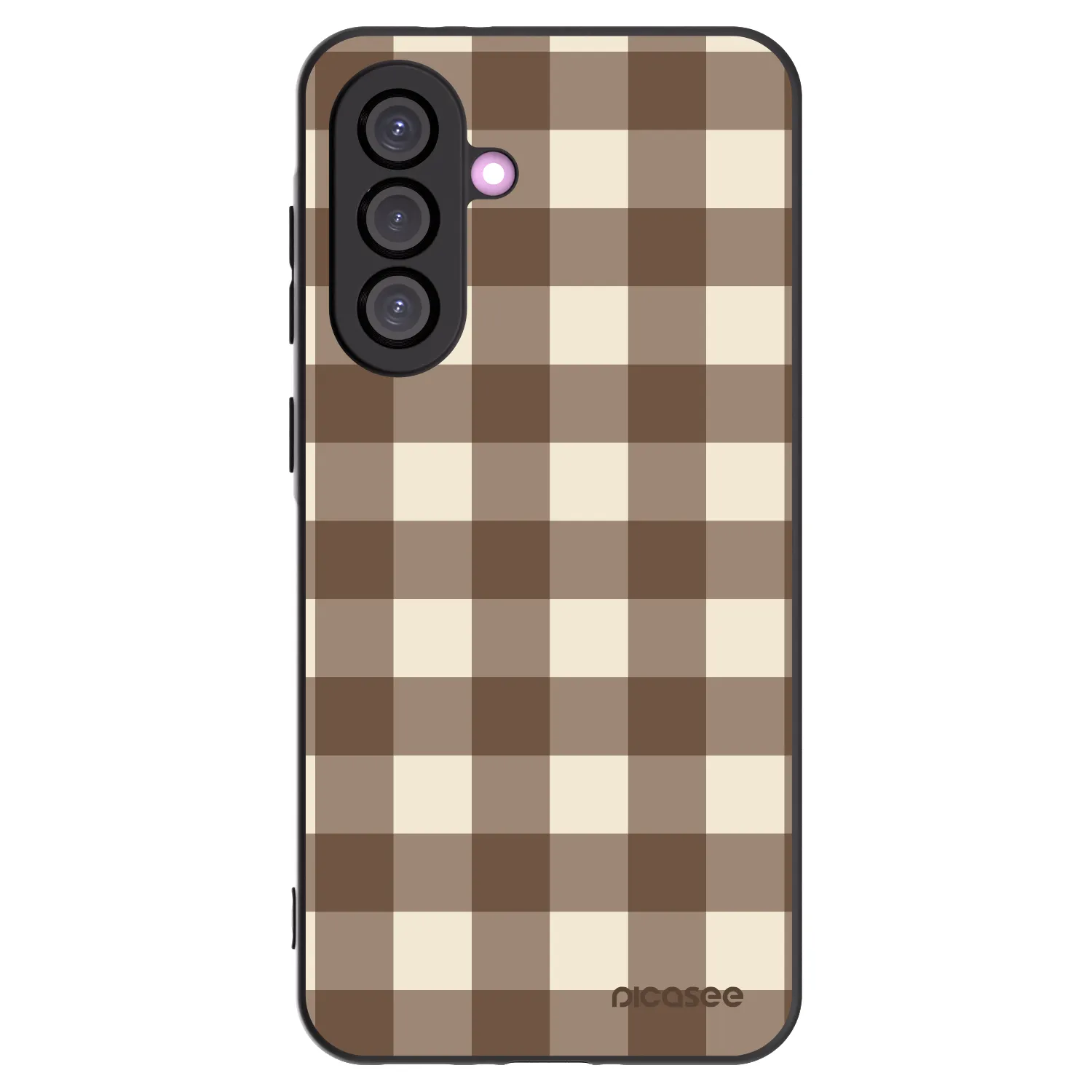 Picasee silikonový černý obal pro Samsung Galaxy A56 5G A566B - Brown grid